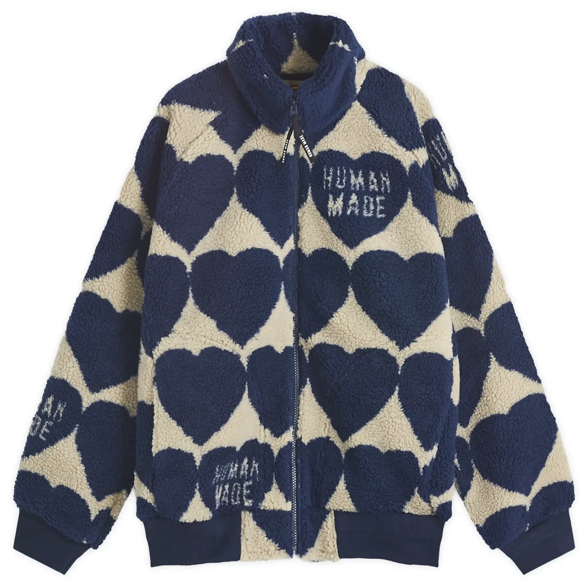 Human Made Men's Heart Fleece Jacket Blue