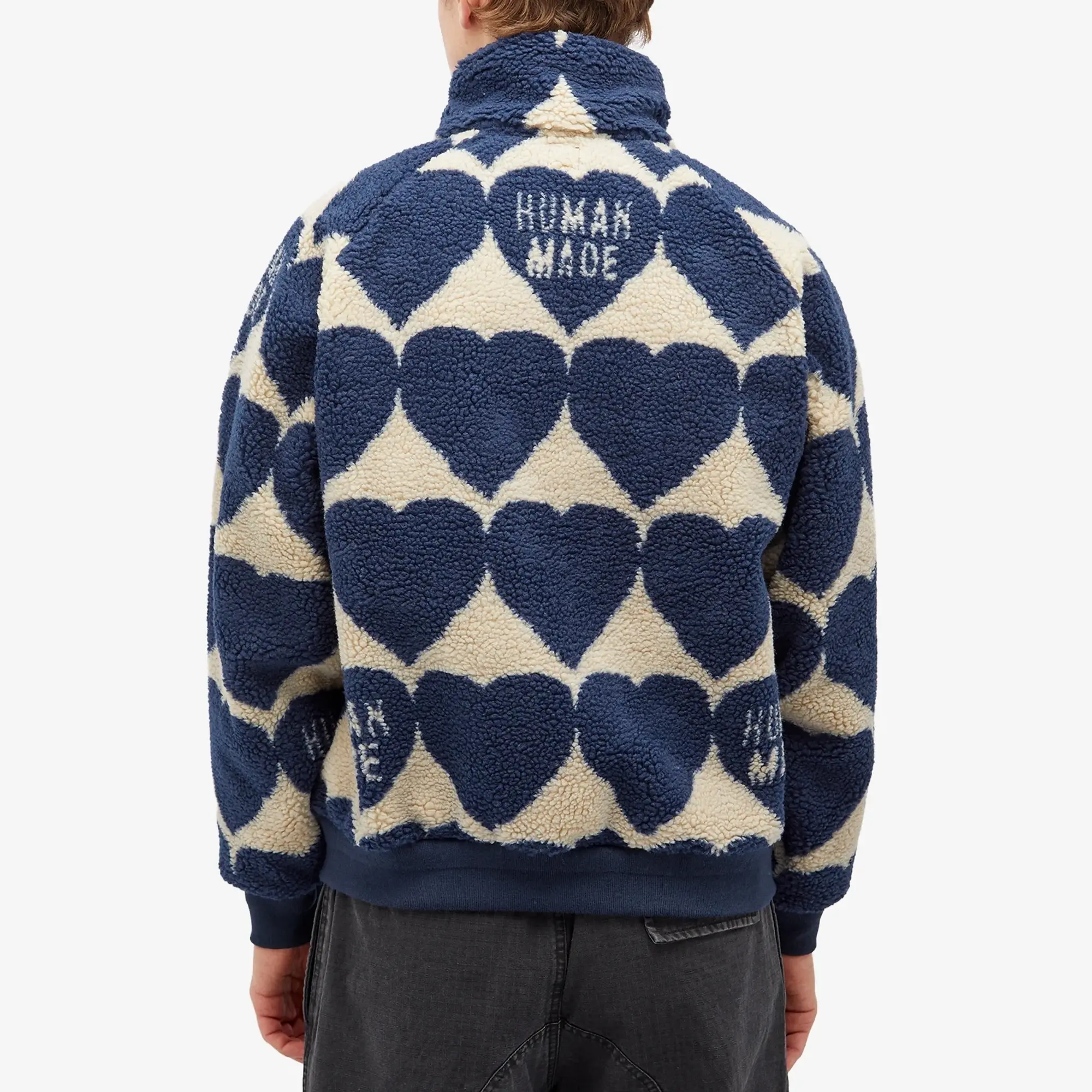 Human Made Men's Heart Fleece Jacket Blue