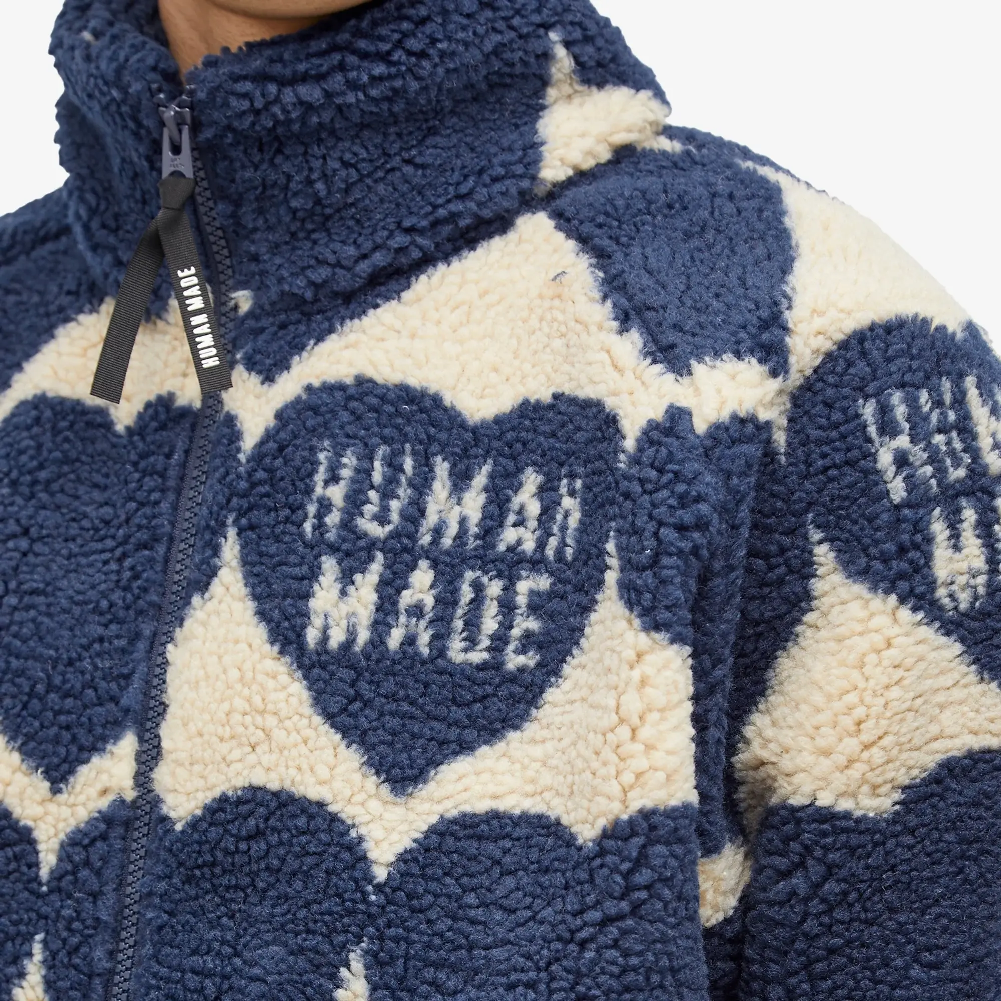 Human Made Men's Heart Fleece Jacket Blue