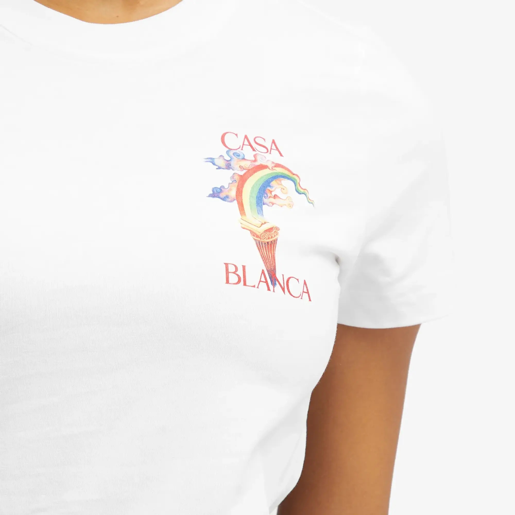 Casablanca Women's Printed Fitted T-Shirt Nature Teacher