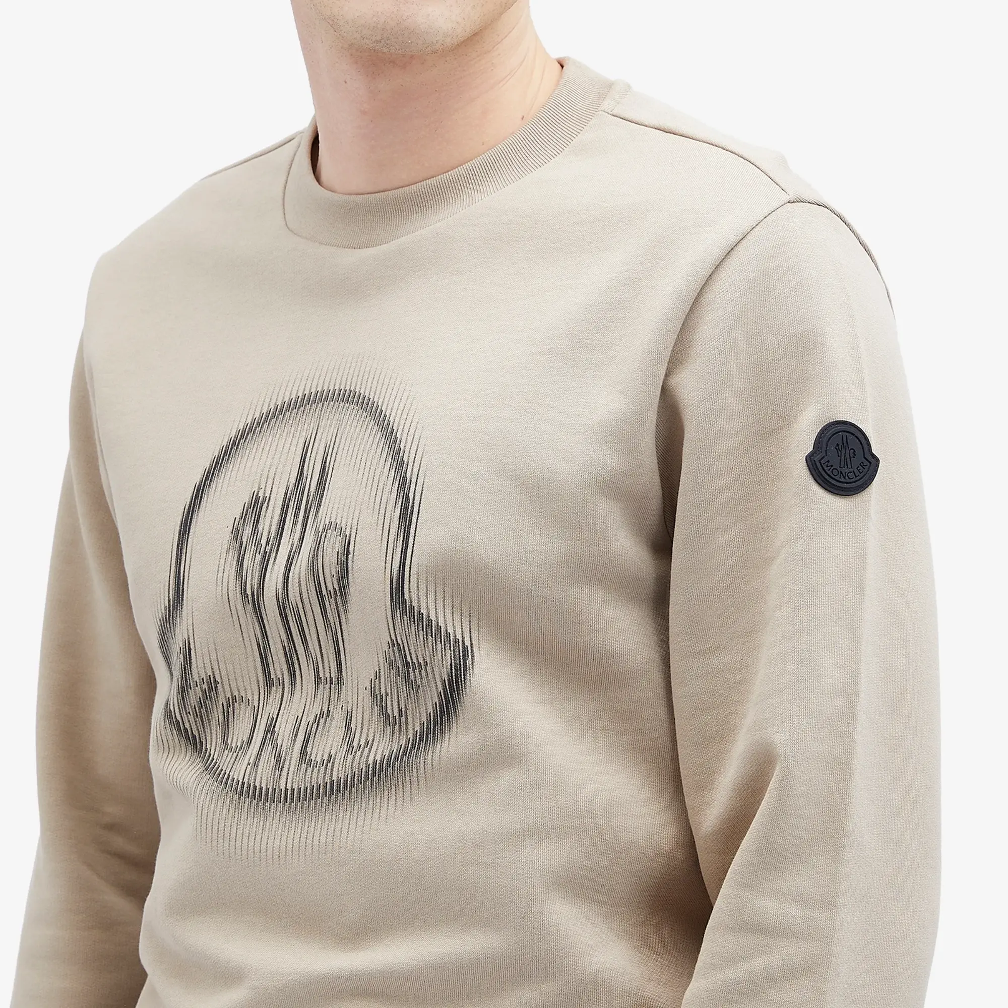 Moncler Men's Cotton Fleece Sweatshirt Beige