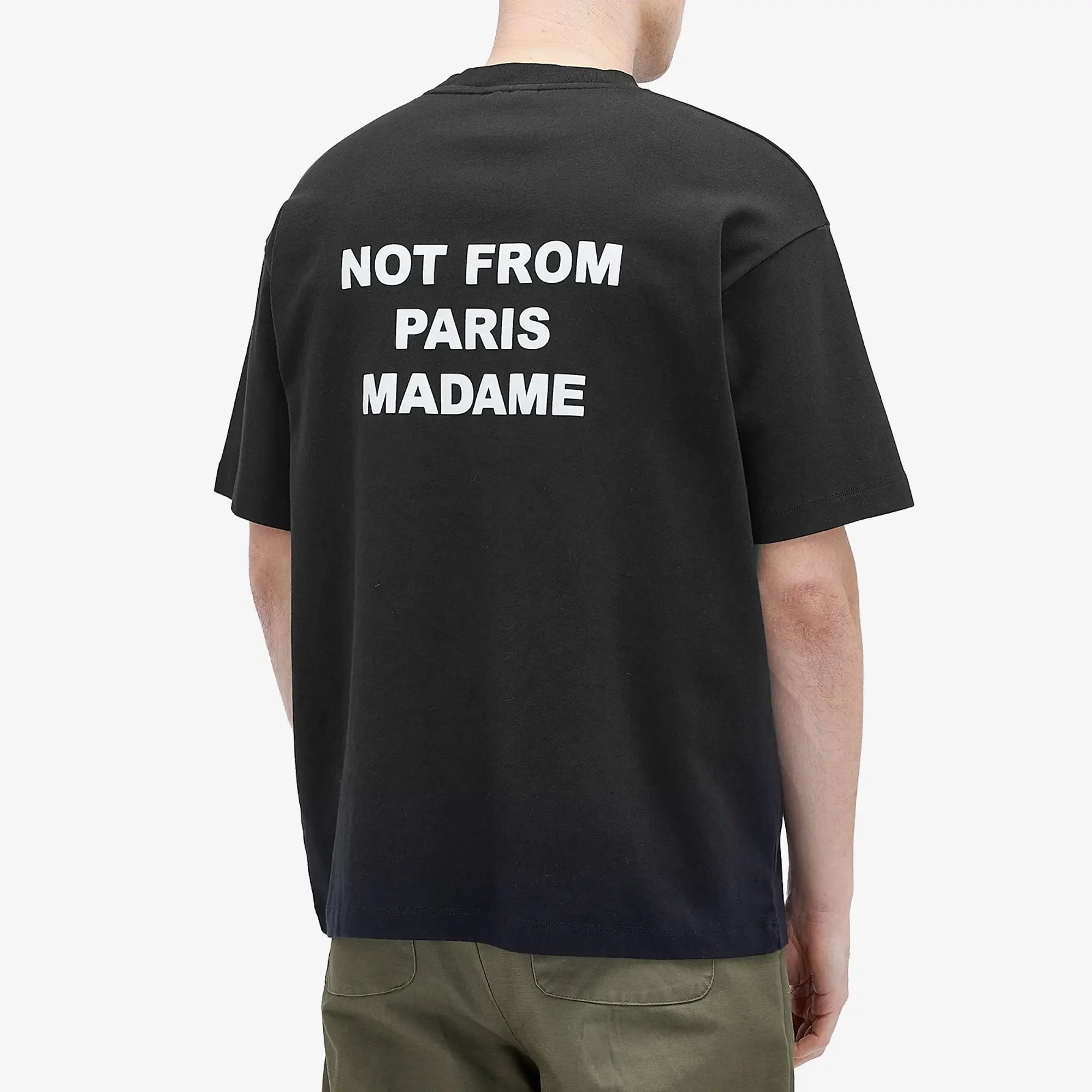 Drôle De Monsieur Le Tee Slogan Men Shortsleeves Black