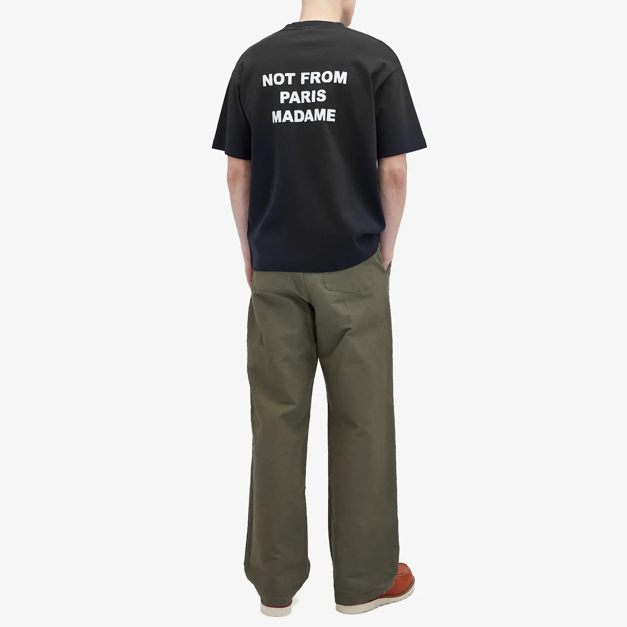 Drôle De Monsieur Le Tee Slogan Men Shortsleeves Black