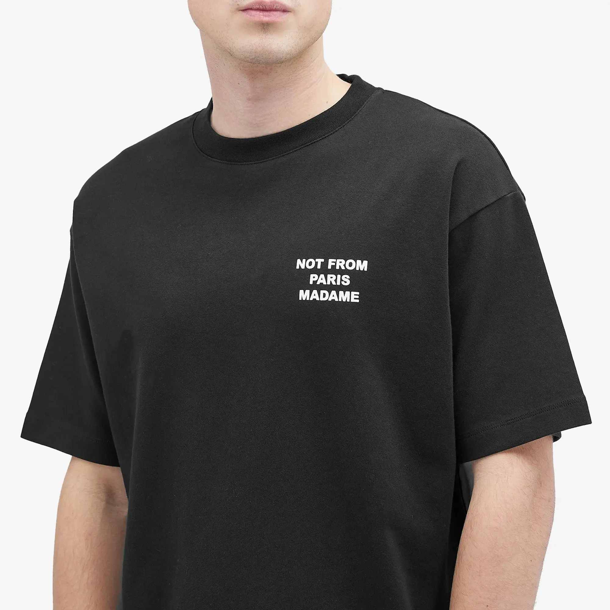 Drôle De Monsieur Le Tee Slogan Men Shortsleeves Black