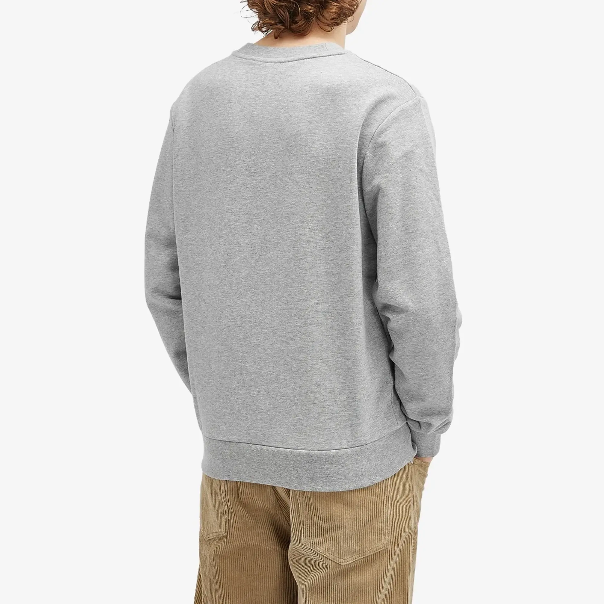 A.P.C. Men's VPC Logo Crew Sweatshirt Heathered Grey/Dark Navy