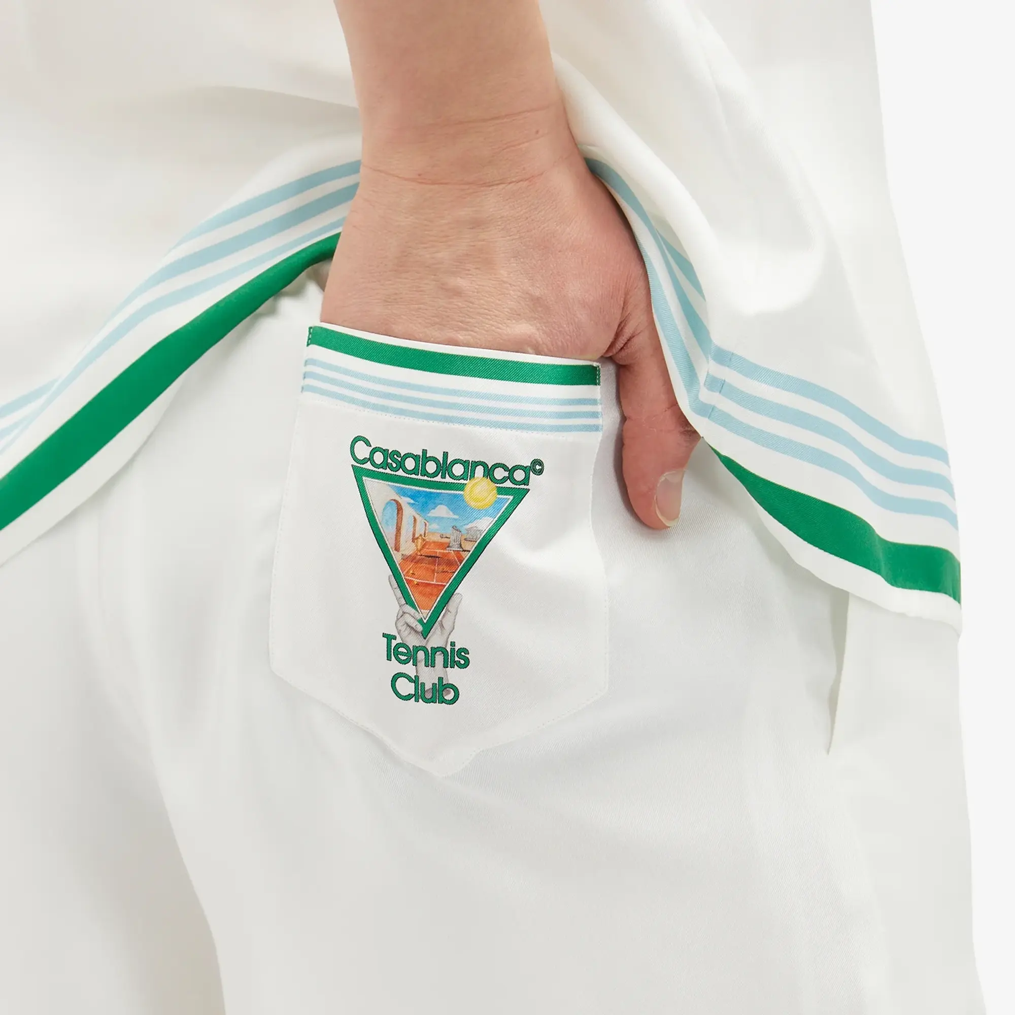 Casablanca Men's Tennis Icon Drawstring Shorts Metaphysical Tennis Icon