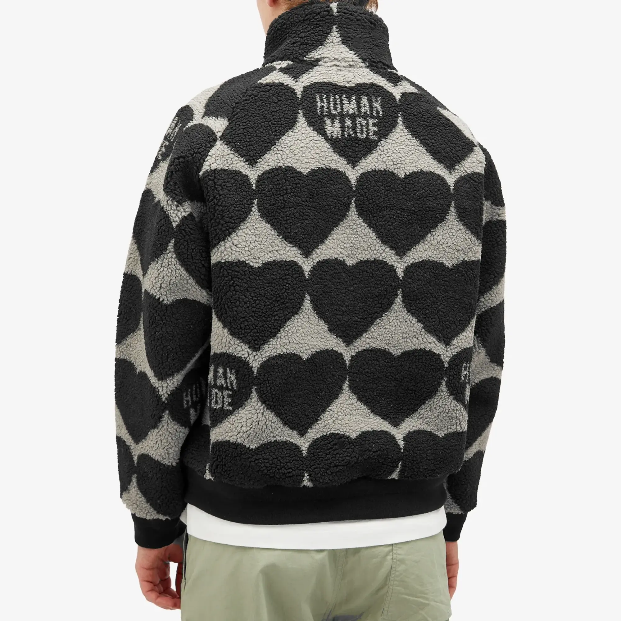 Human Made Men's Heart Fleece Jacket Black