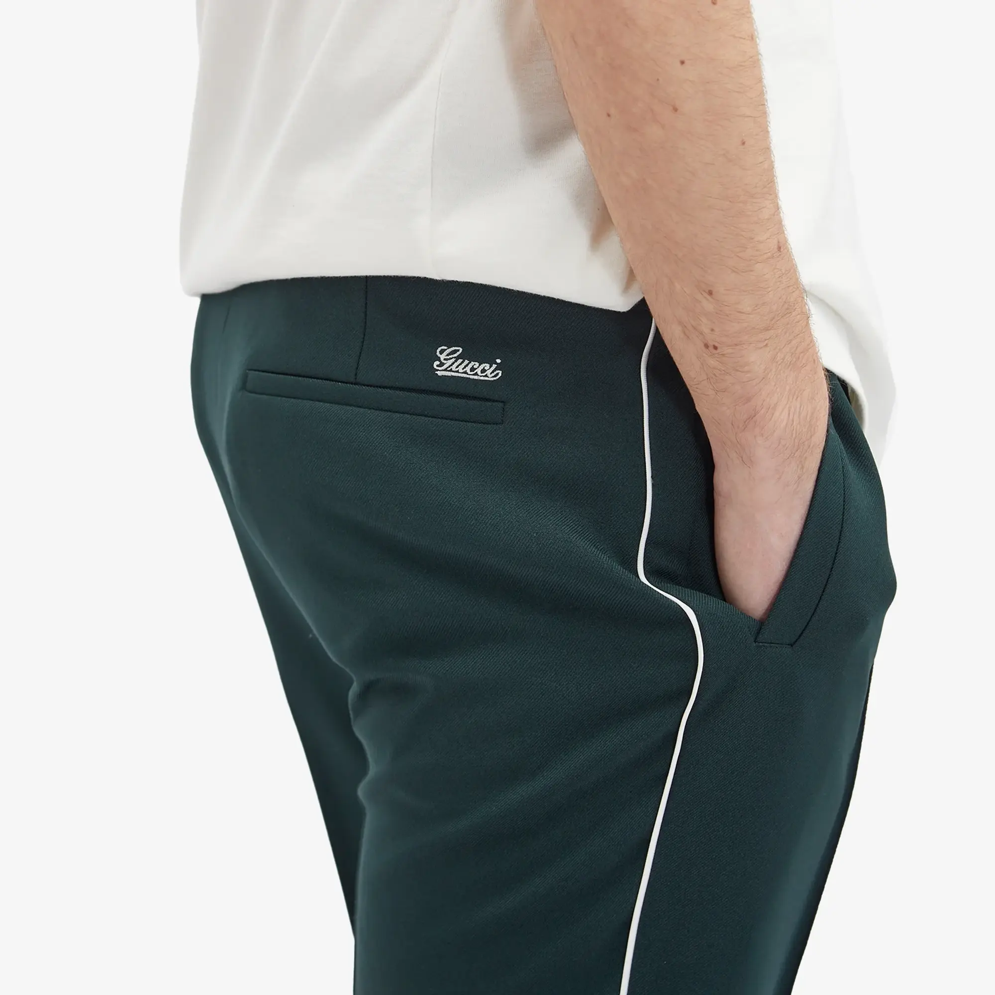 Gucci Men's Drawstring Trousers Green