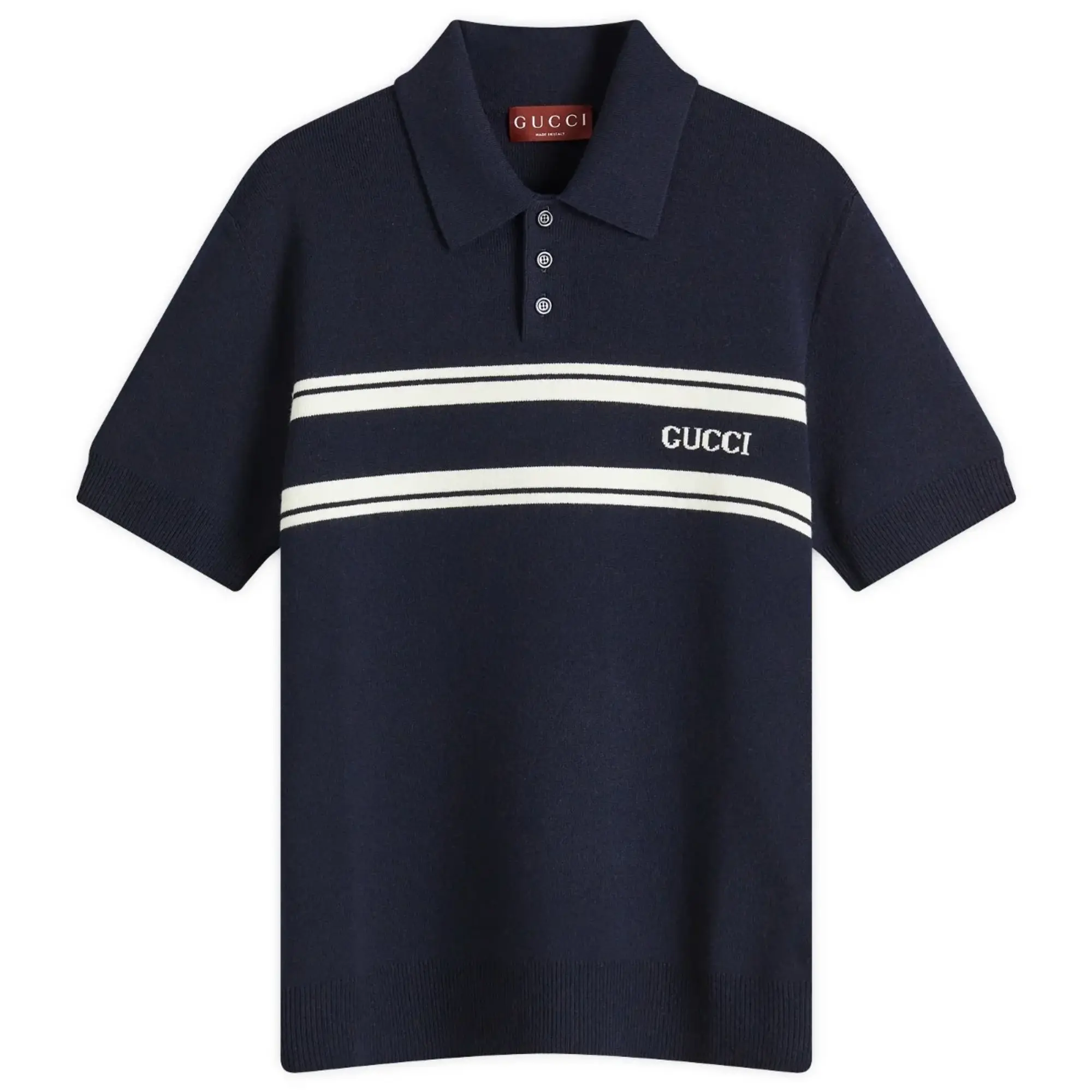 Gucci Men's Polo Navy/White