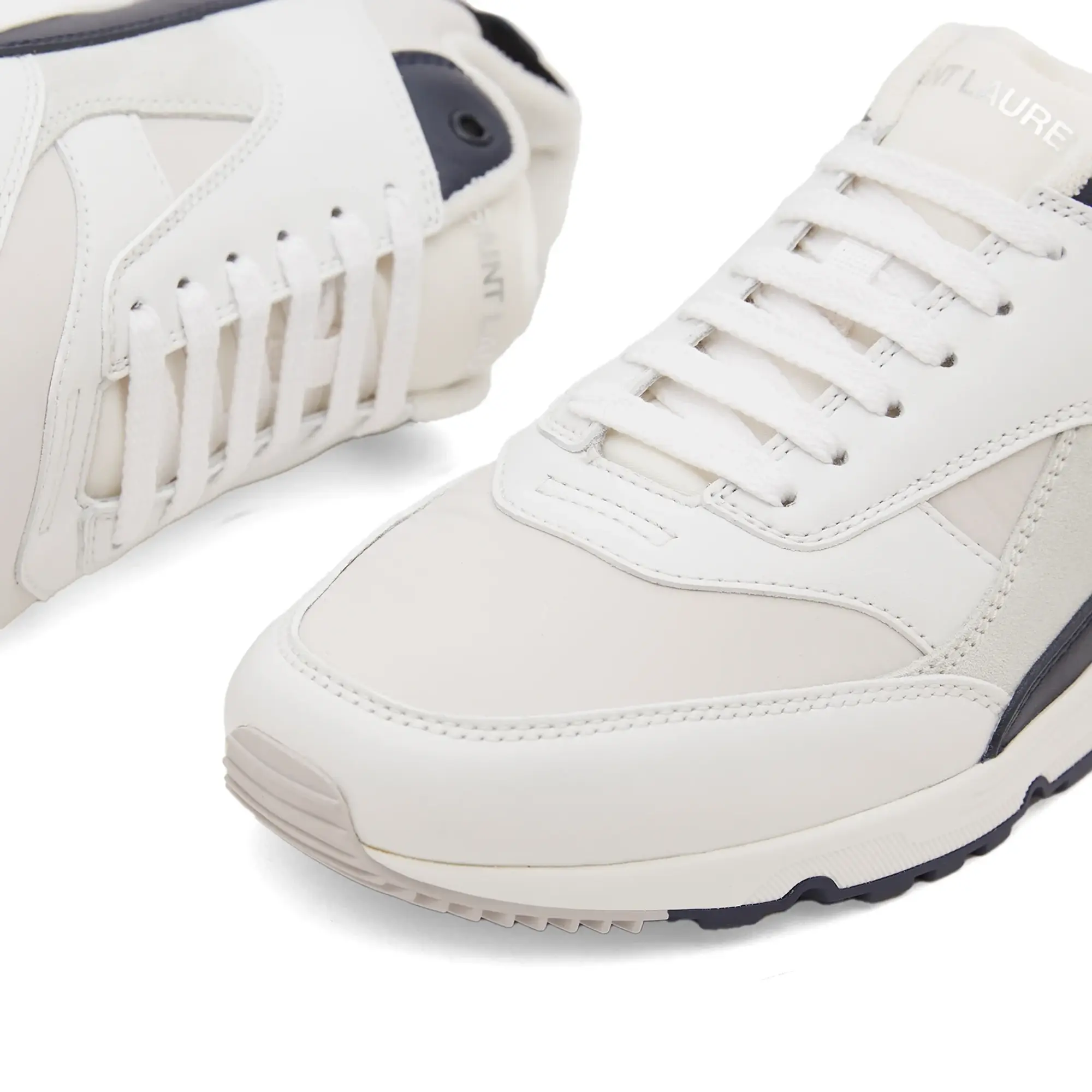 Saint Laurent Men's Bump 15 Sneakers Optic White/Navy