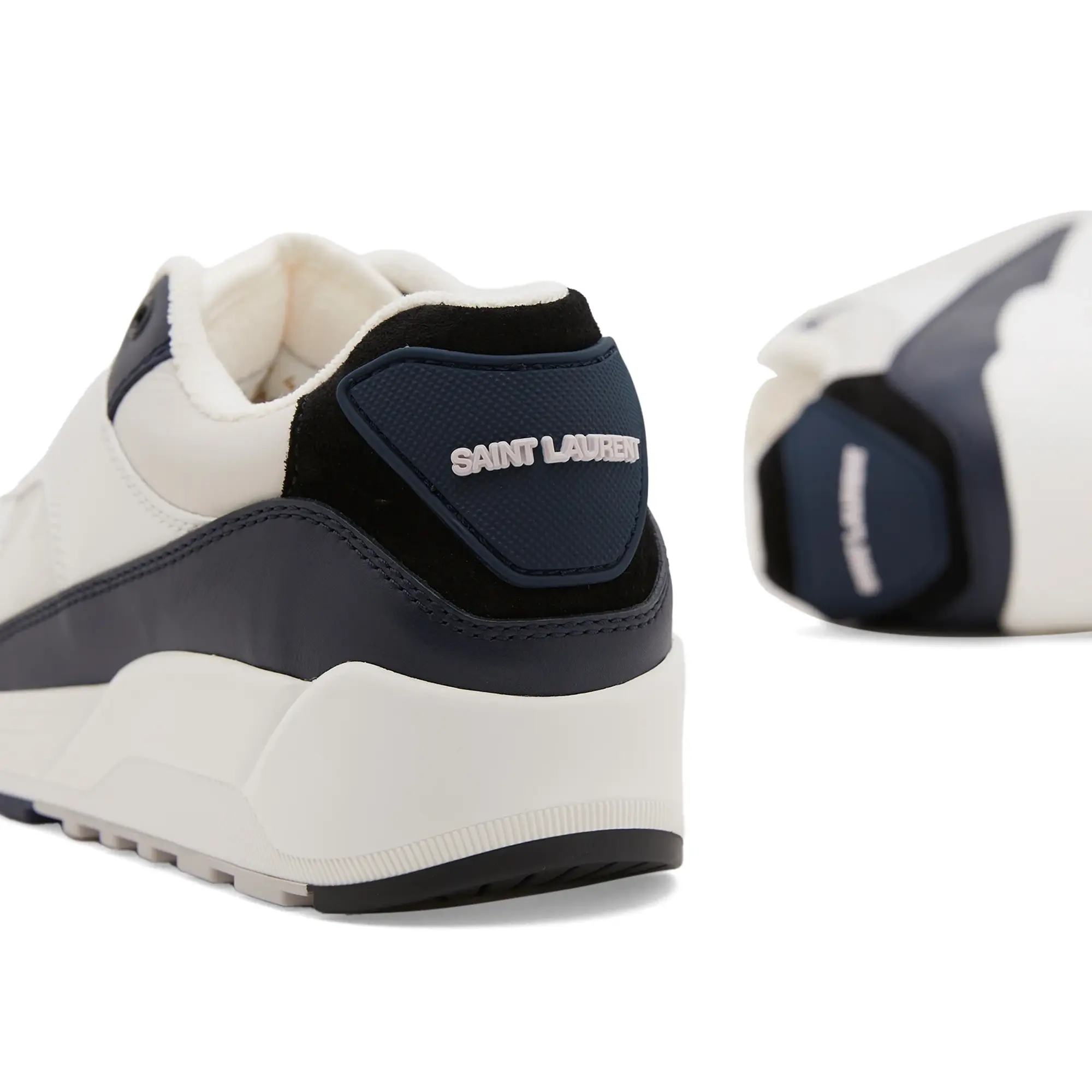 Saint Laurent Men's Bump 15 Sneakers Optic White/Navy