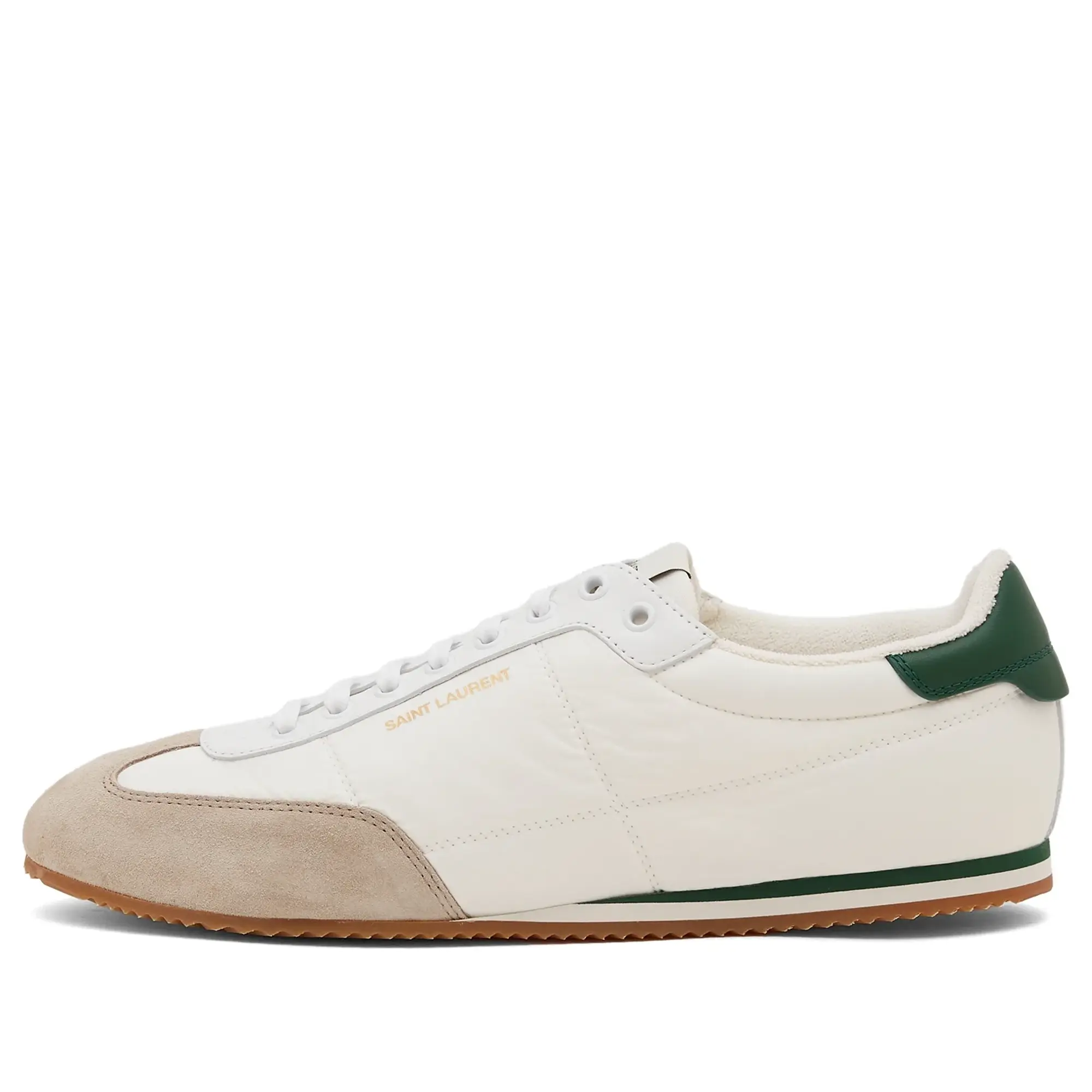 Saint Laurent Men's Circle 05 Sneakers Optic White/Green