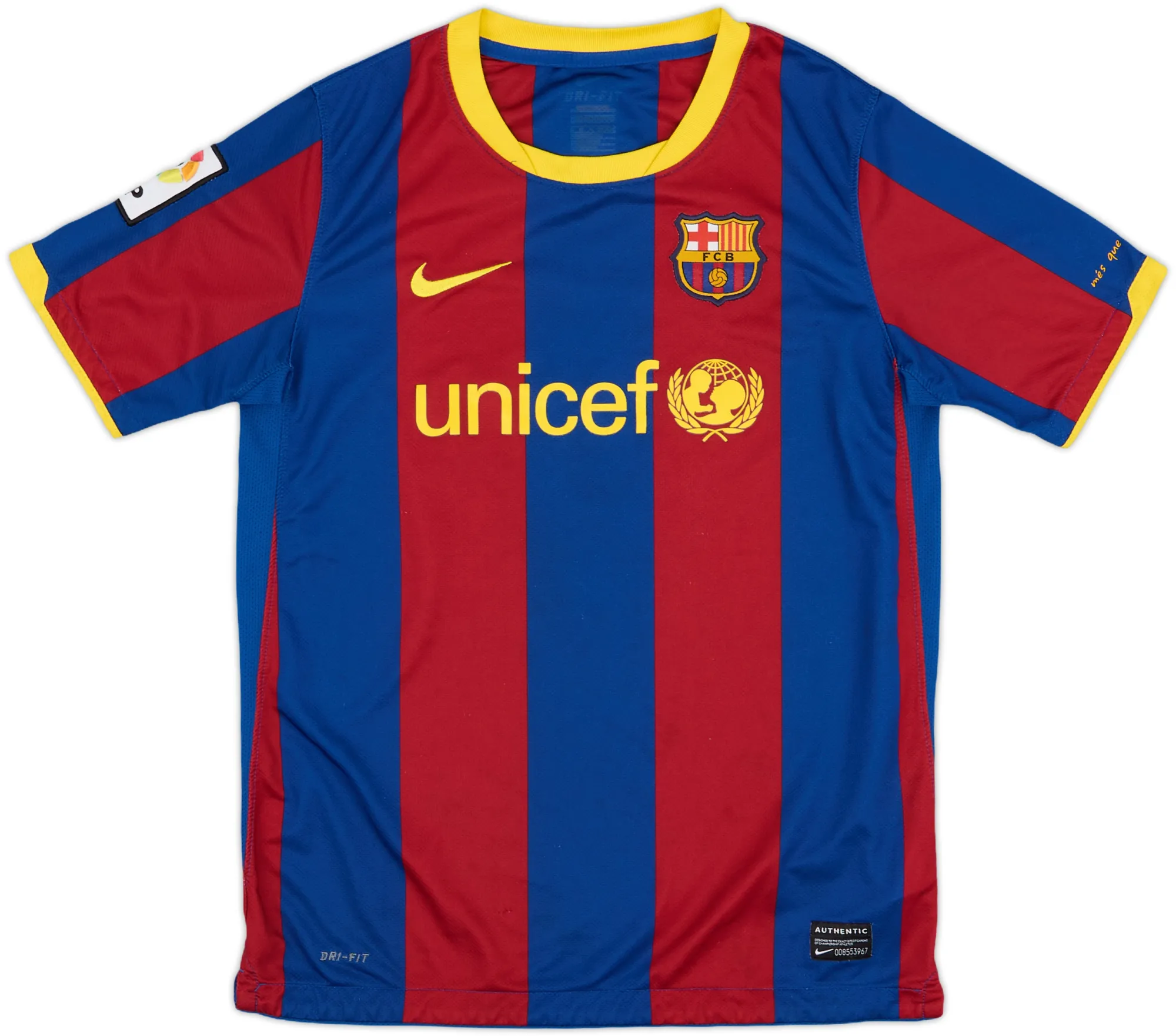 Nike Barcelona Boys SS Home Shirt 2010/11