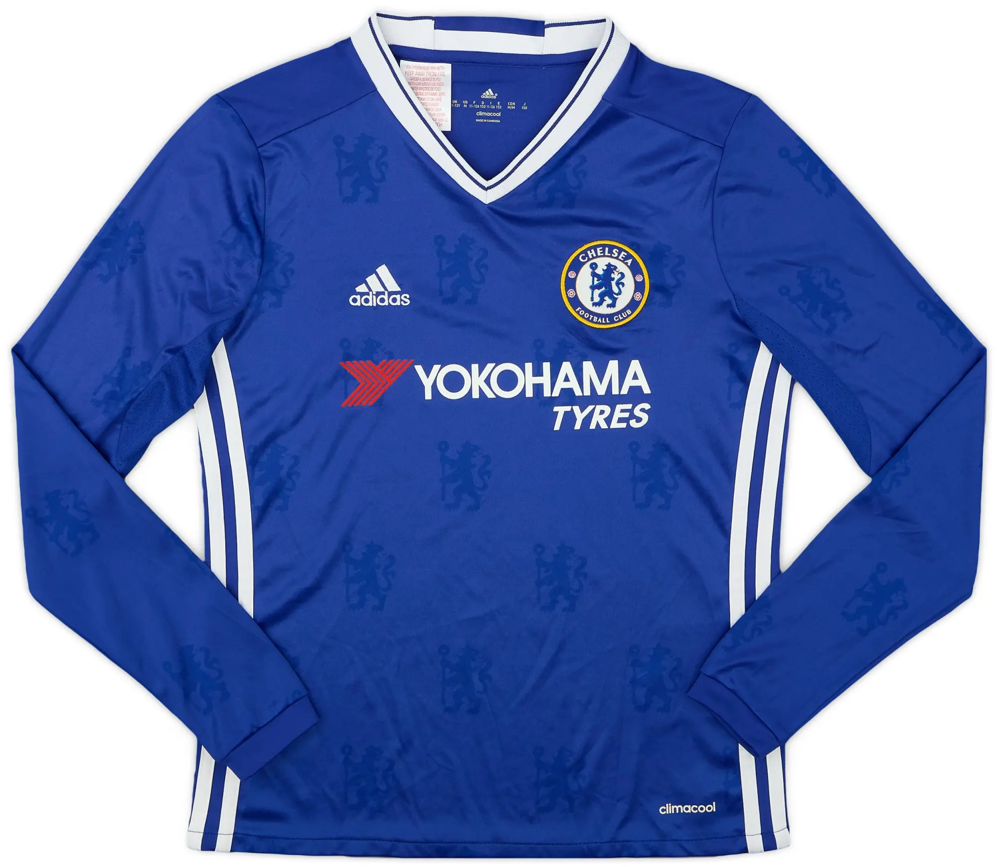 adidas 2016-17 Chelsea Home L/S Shirt - 9/10 - (M.Boys)