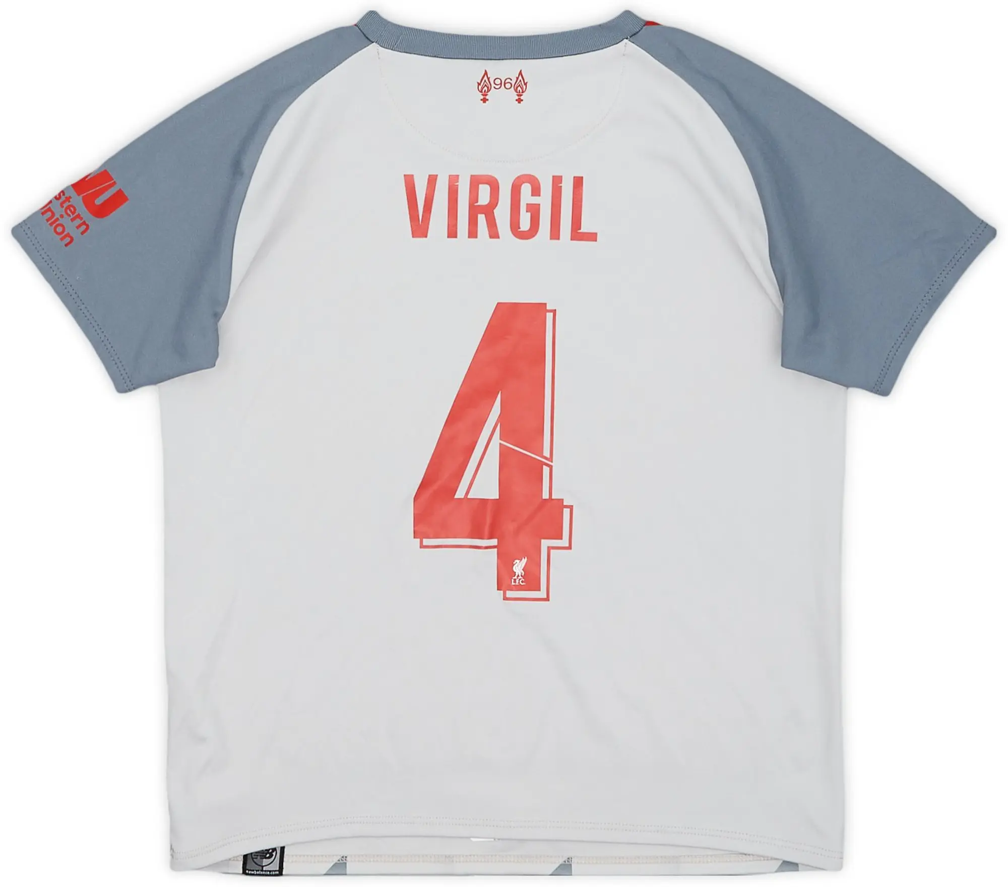 NewBalance 2018-19 Liverpool Third Shirt Virgil #4 - 9/10 - (4-5Y)