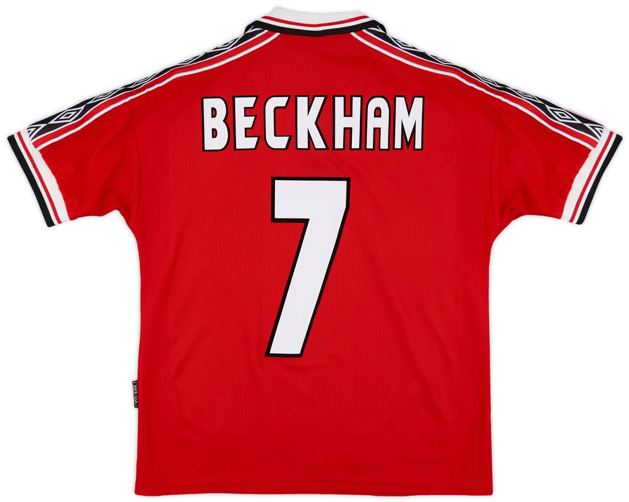 Umbro 1998-00 Manchester United Home Shirt Beckham #7 - 8/10 - (Y