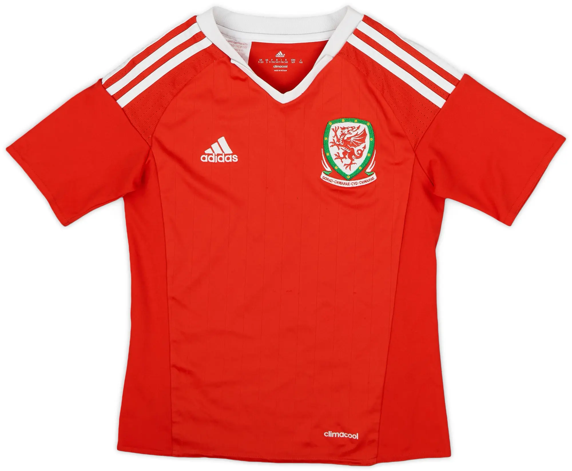 Umbro 2016-17 Wales Home Shirt - 6/10 - (S.Boys)