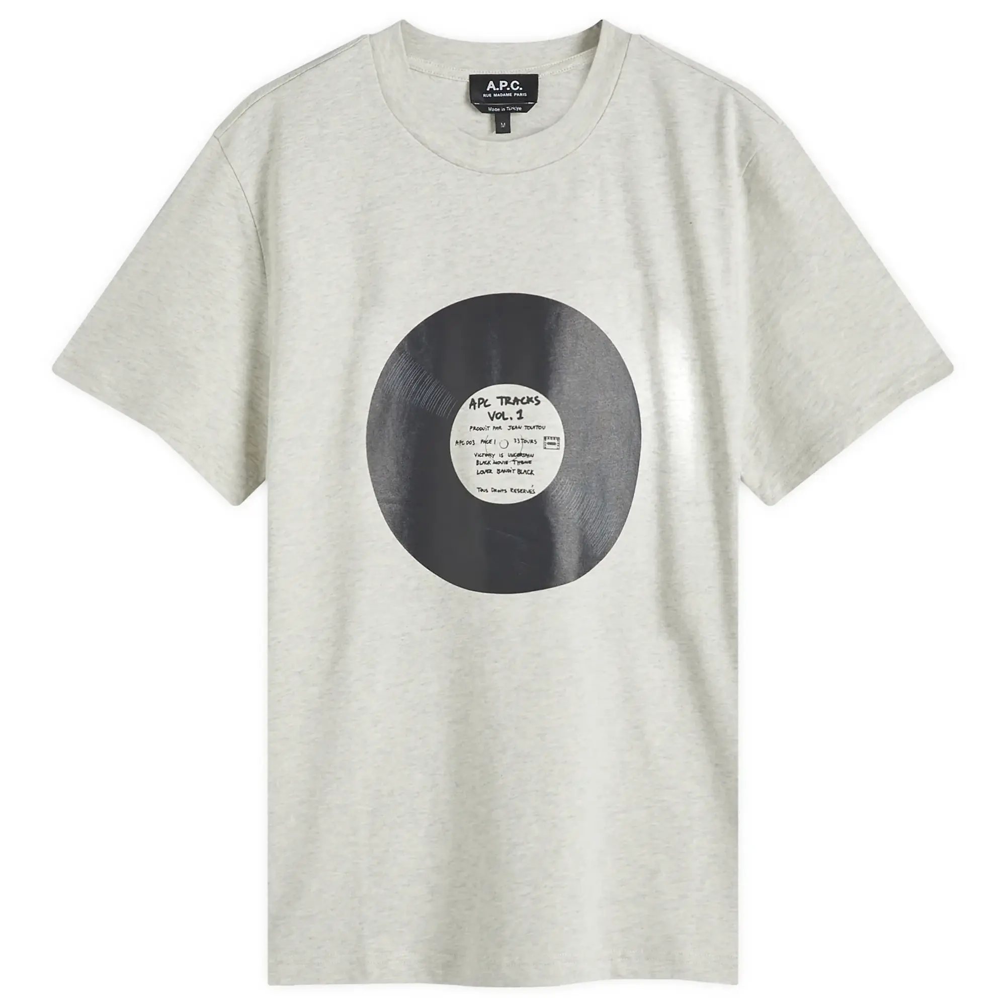 A.P.C. Men's Plantine Turntable Graphic T-Shirt White