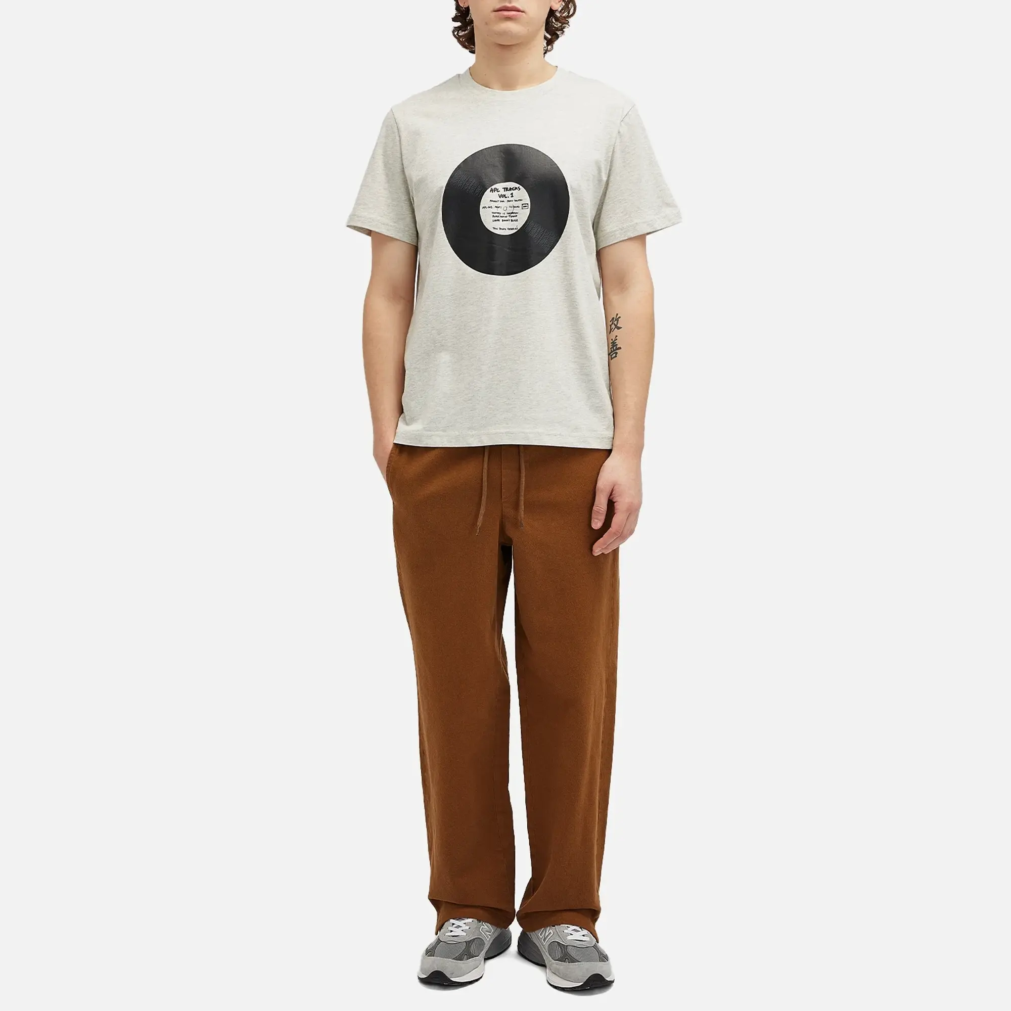A.P.C. Men's Plantine Turntable Graphic T-Shirt White