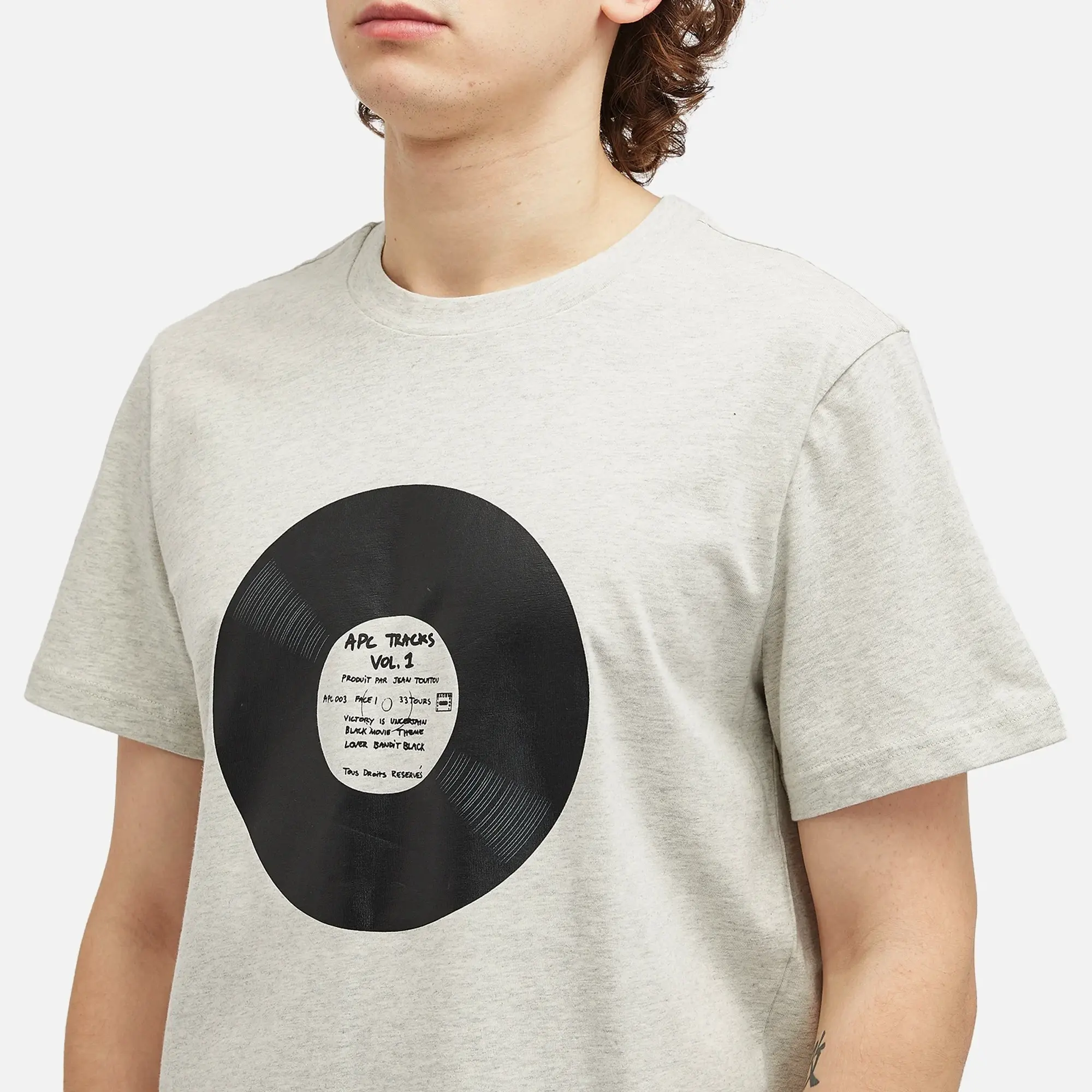 A.P.C. Men's Plantine Turntable Graphic T-Shirt White
