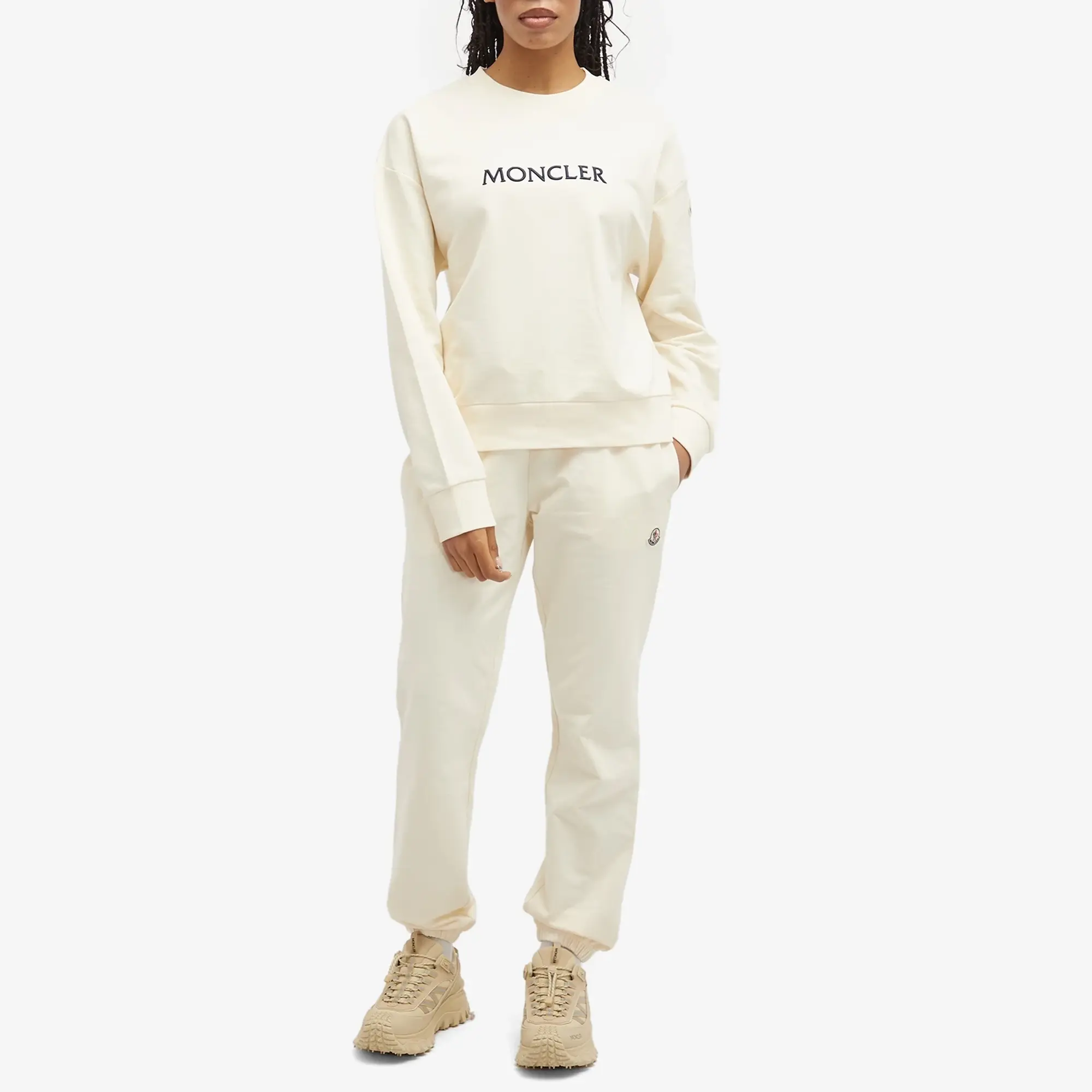 Moncler Women's Logo Sweatshirt Off White