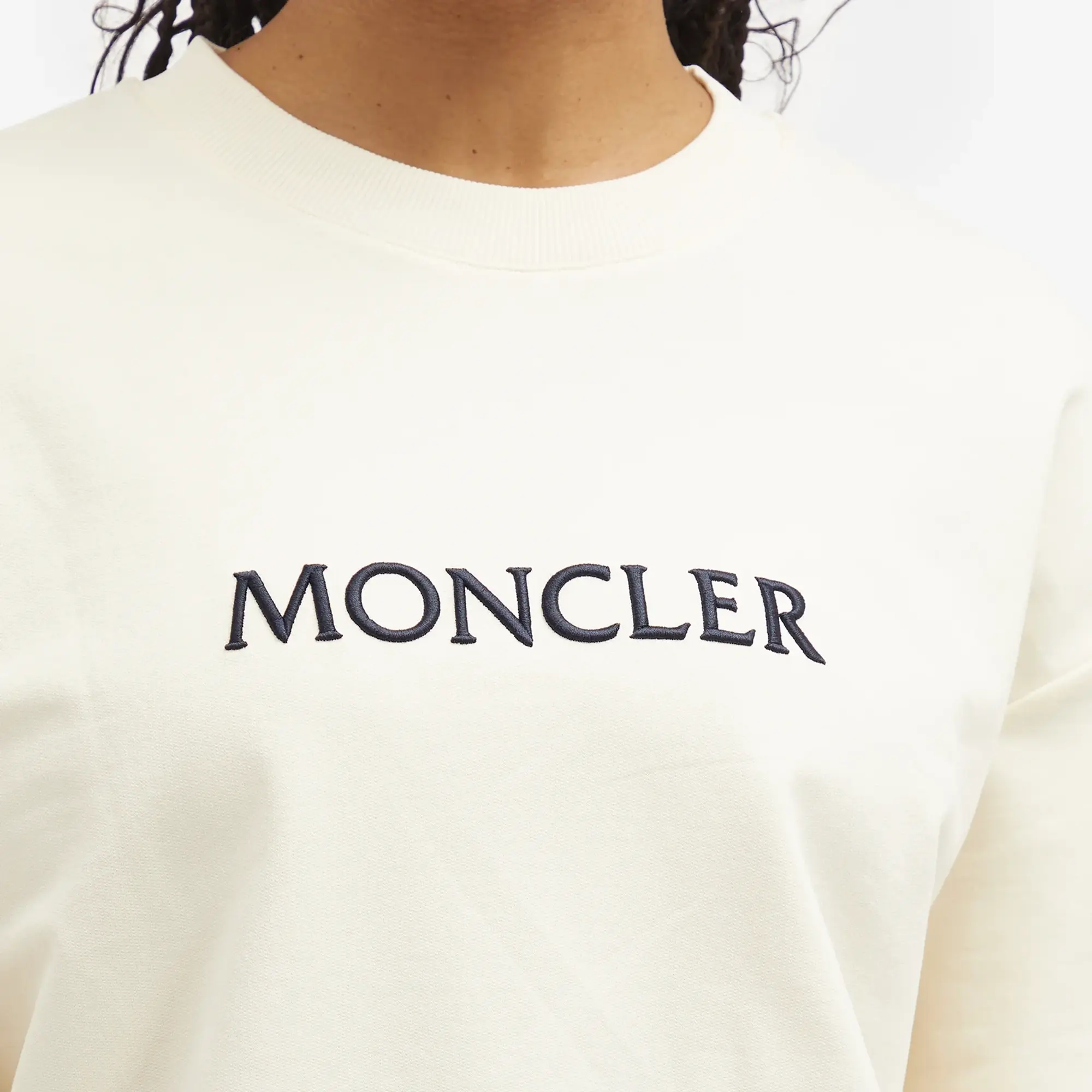 Moncler Women's Logo Sweatshirt Off White