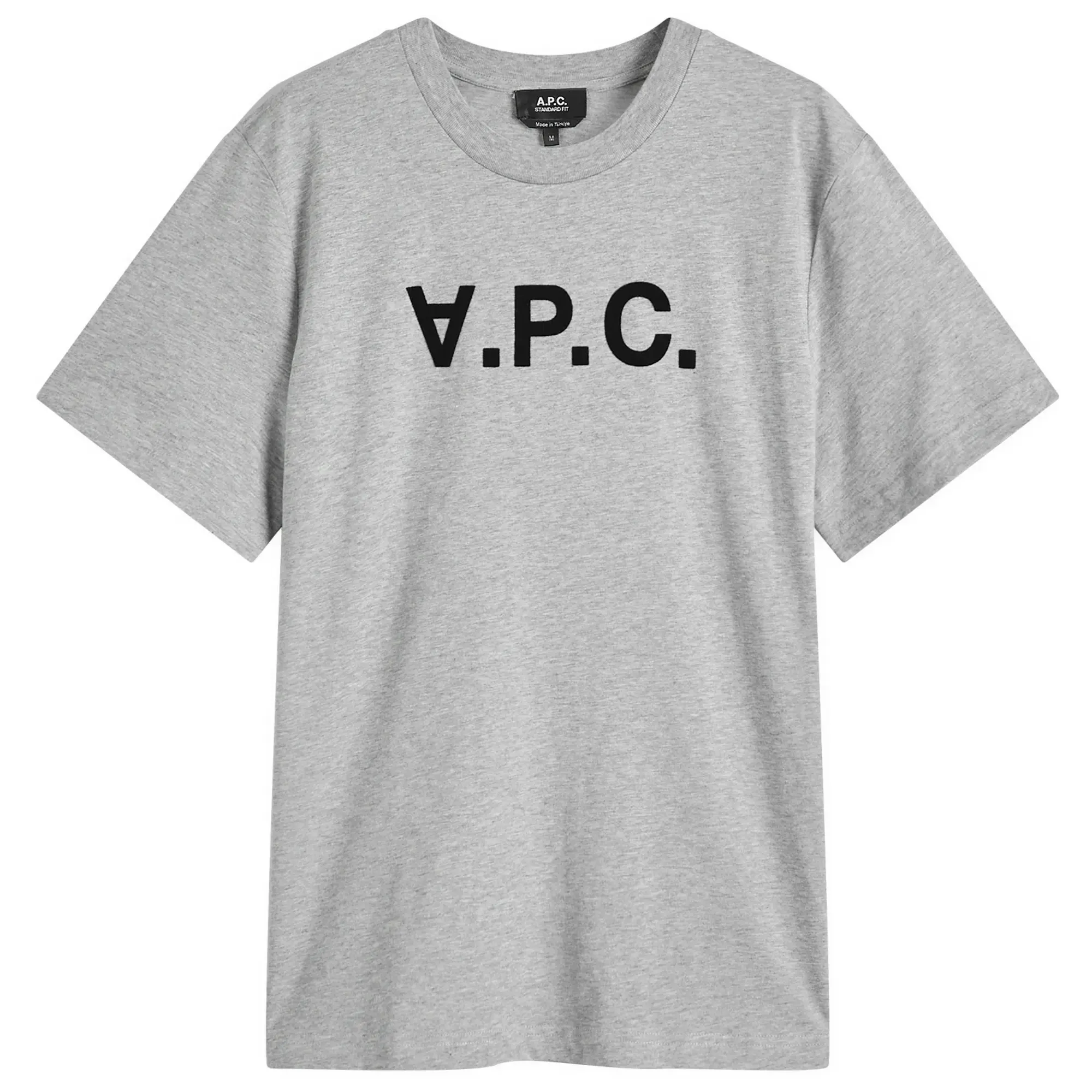 A.P.C. Men's VPC Logo T-Shirt Heathered Grey/Dark Navy