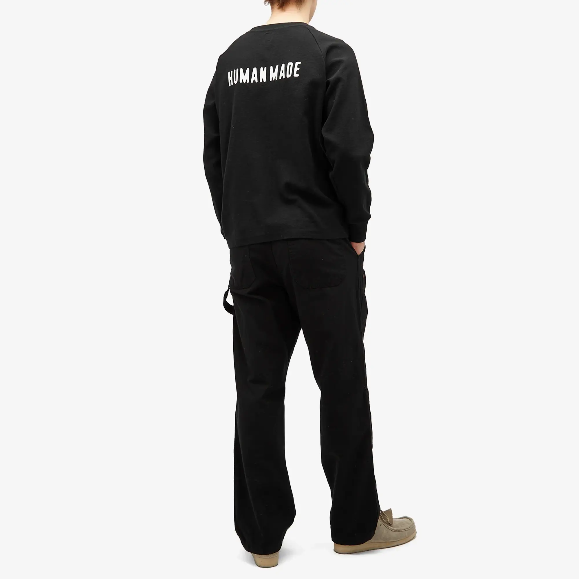 Human Made Men's Raglan Sleeve L/S T-Shirt Black