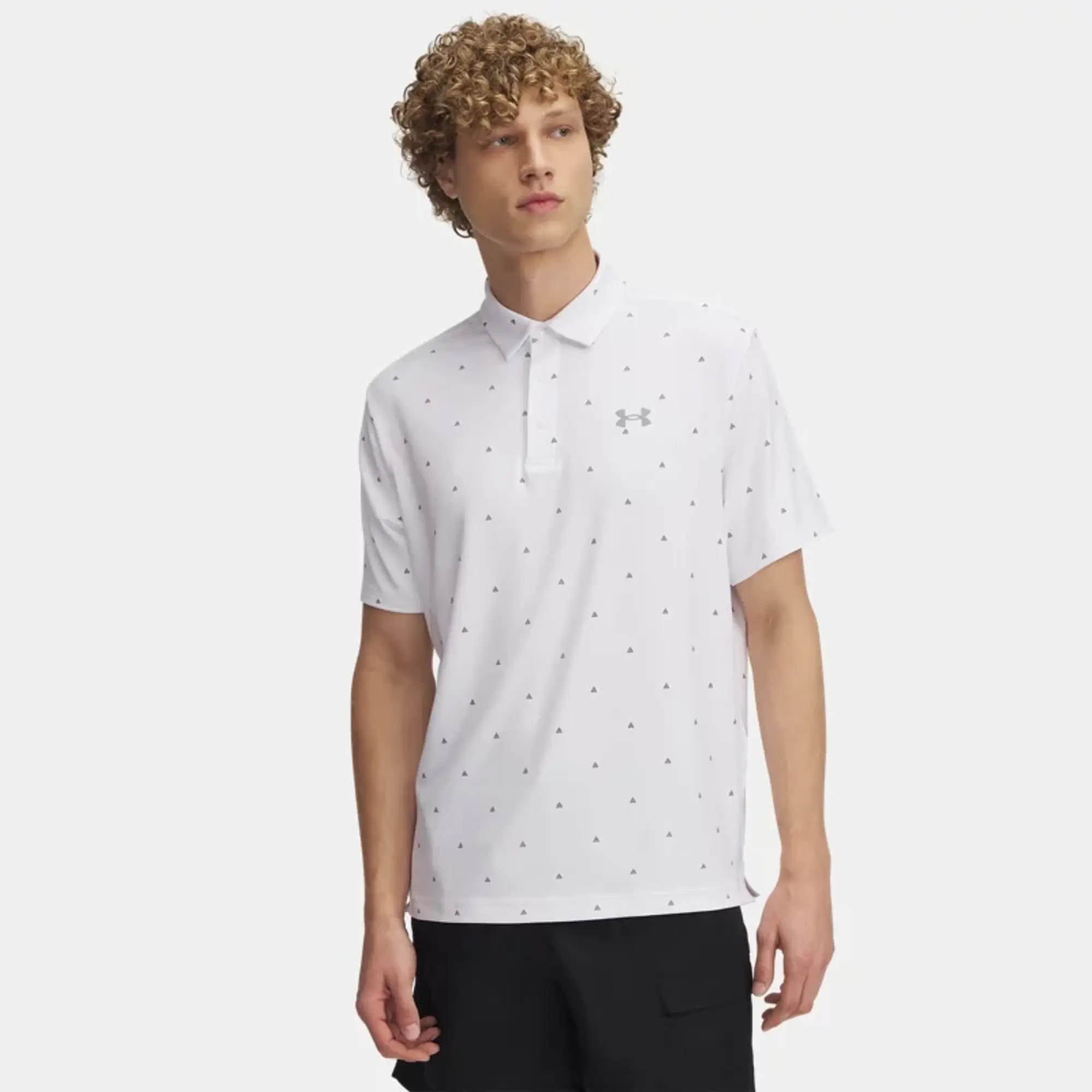 Men's  Under Armour  Playoff 3.0 Printed Polo White / Steel XXL