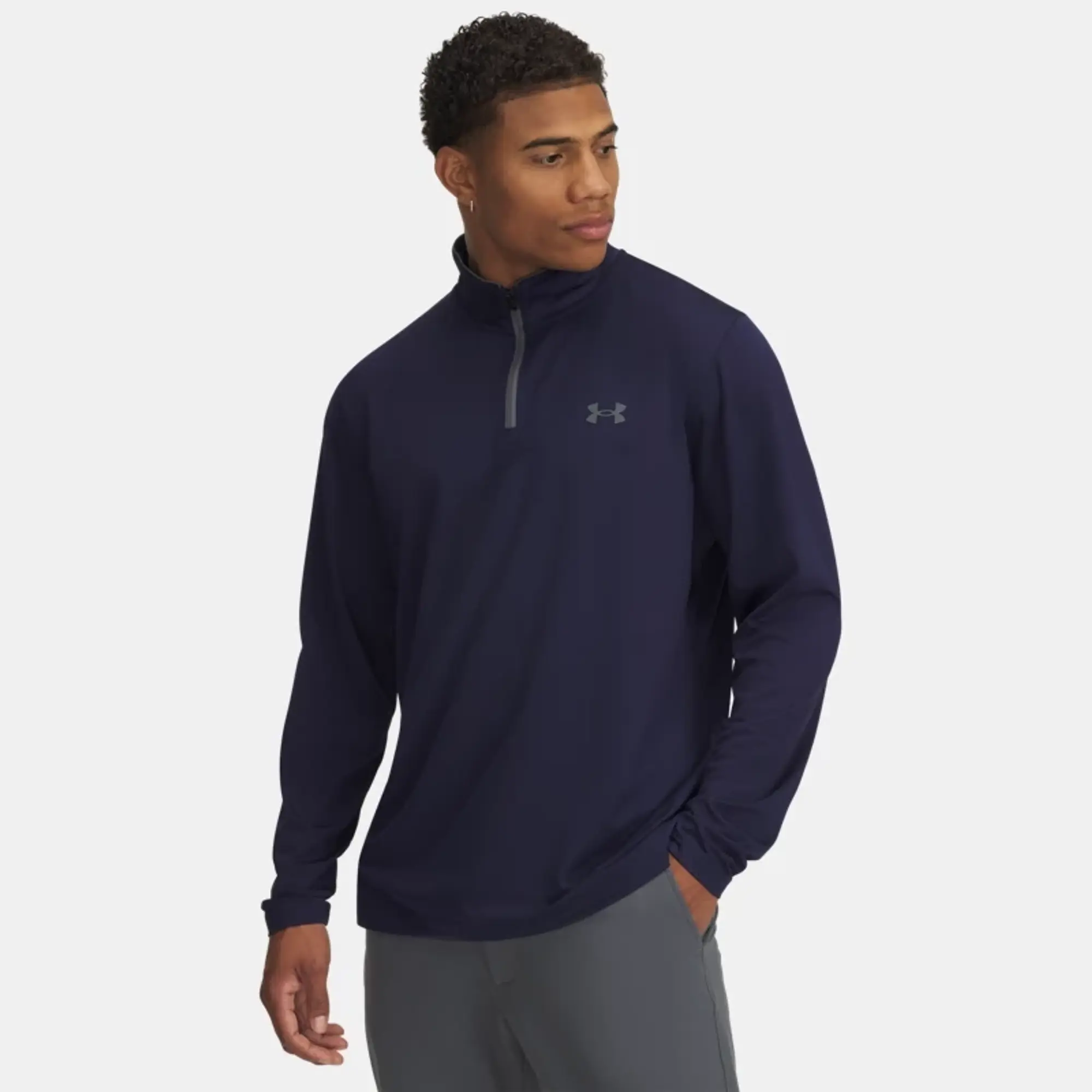 Men's  Under Armour  Match Play ¼ Zip Midnight Navy / Pitch Gray S