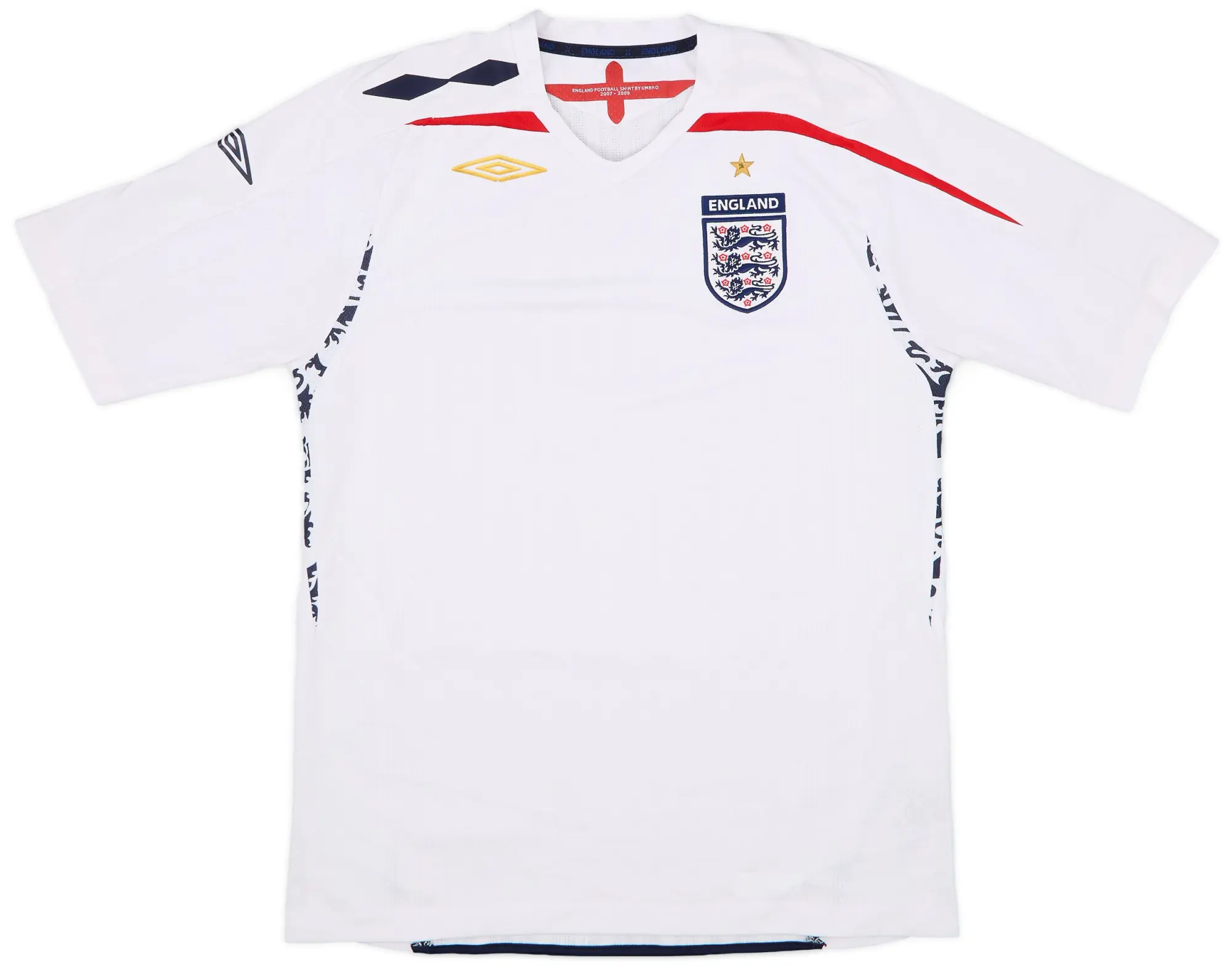 Umbro 2007-09 England Home Shirt - 5/10 - (L)