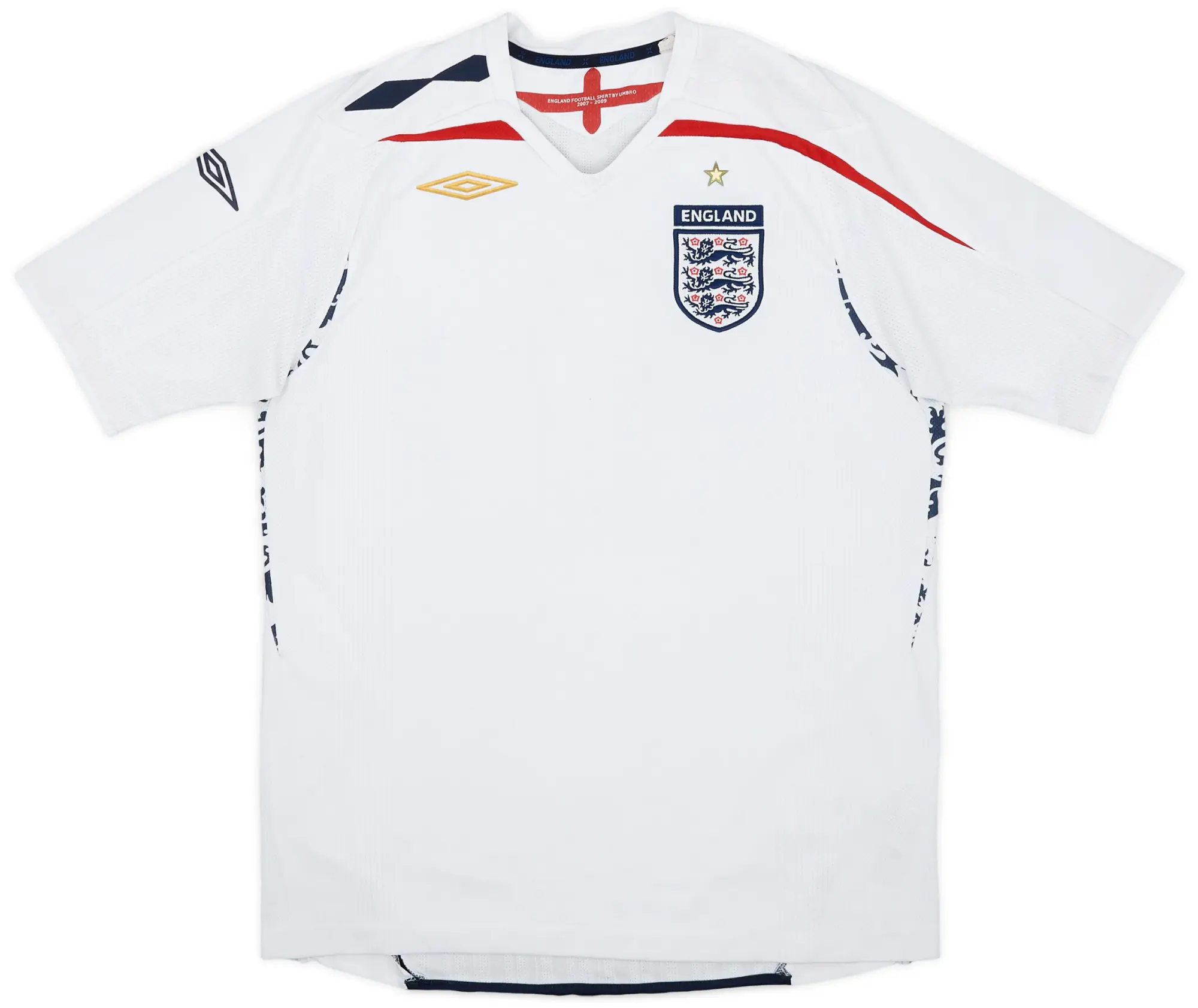 Umbro 2007-09 England Home Shirt - 6/10 - (M)