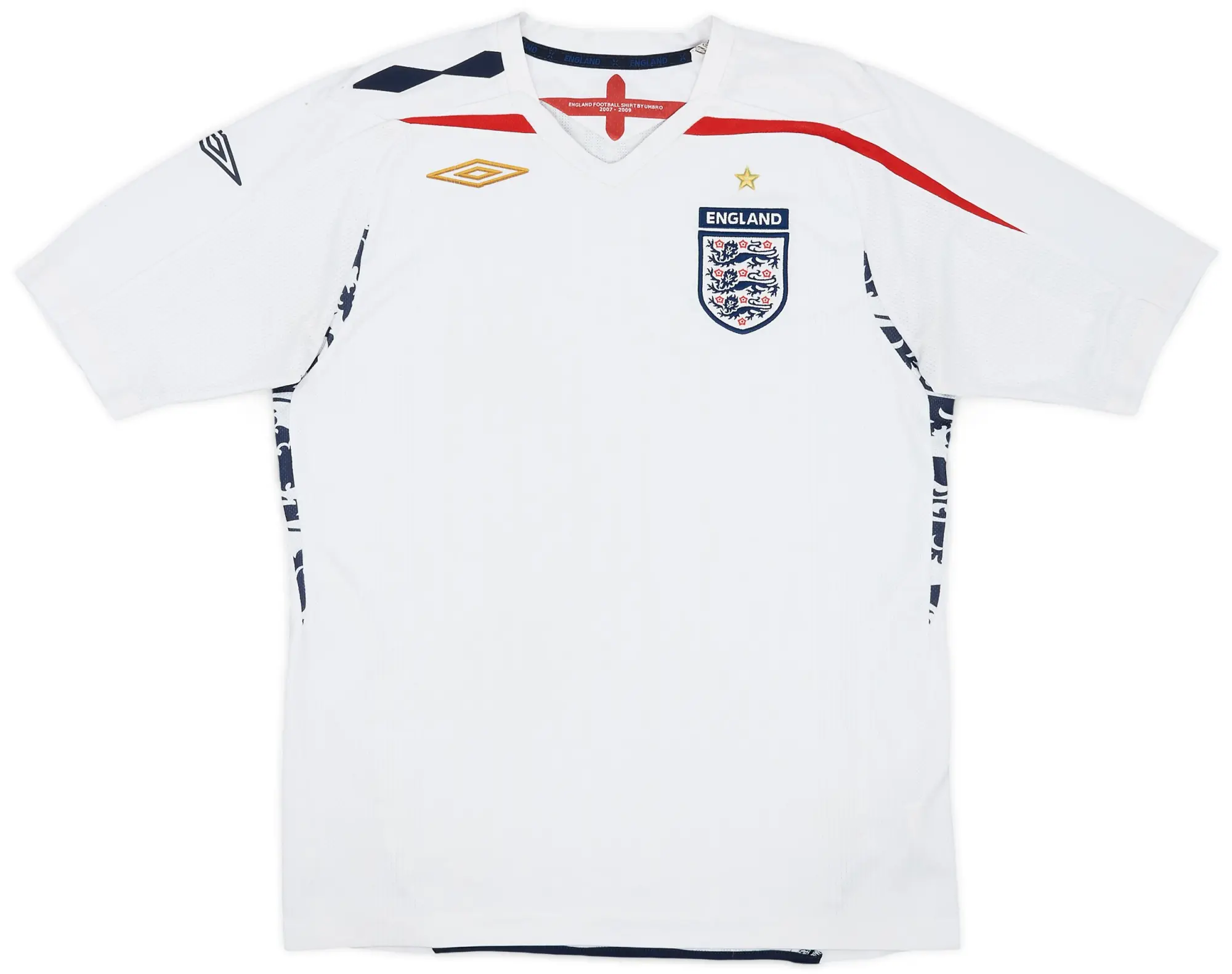 Umbro 2007-09 England Home Shirt - 5/10 - (M)
