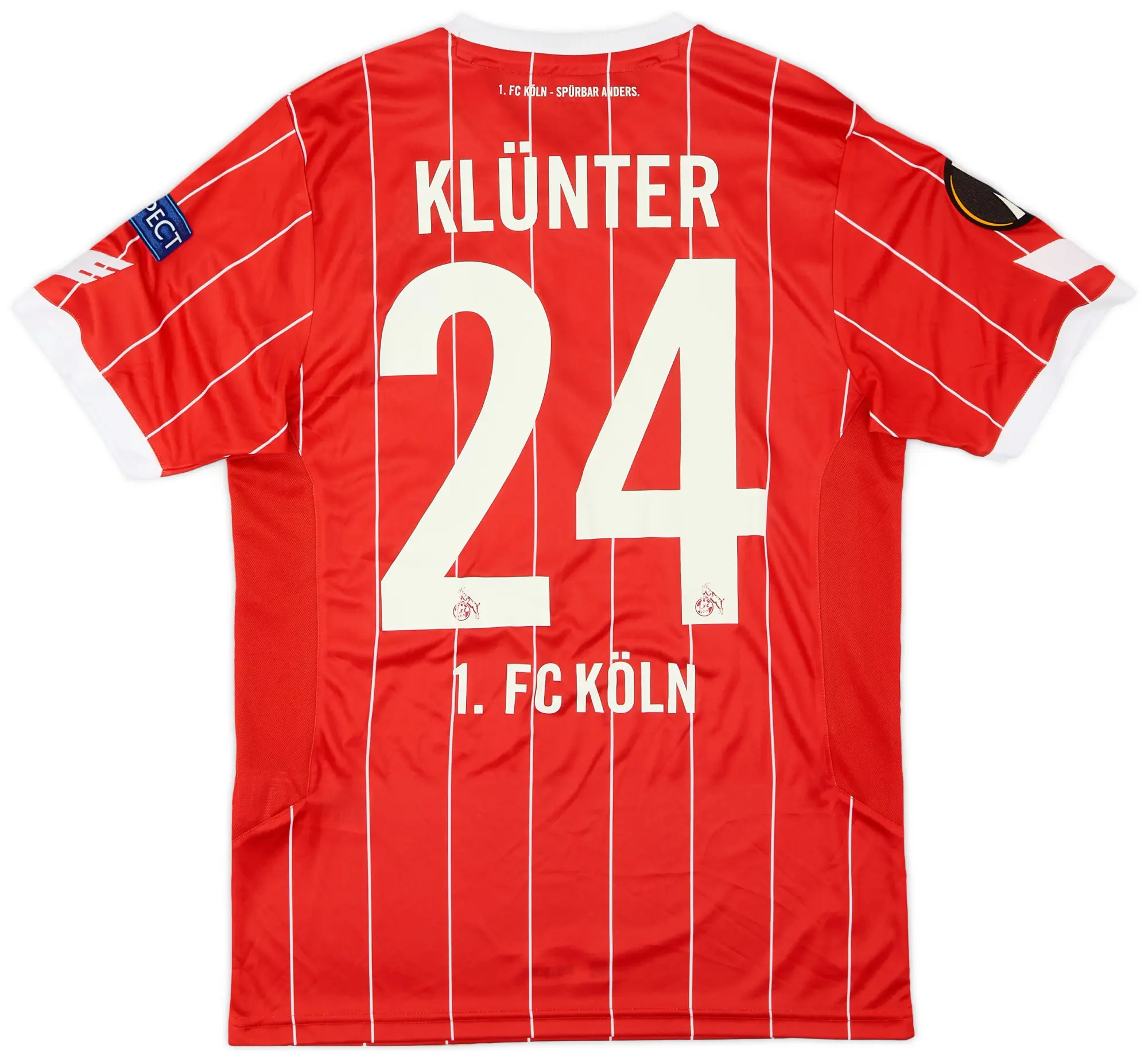 2017-18 FC Koln European Home Shirt Klunter #24 (S)