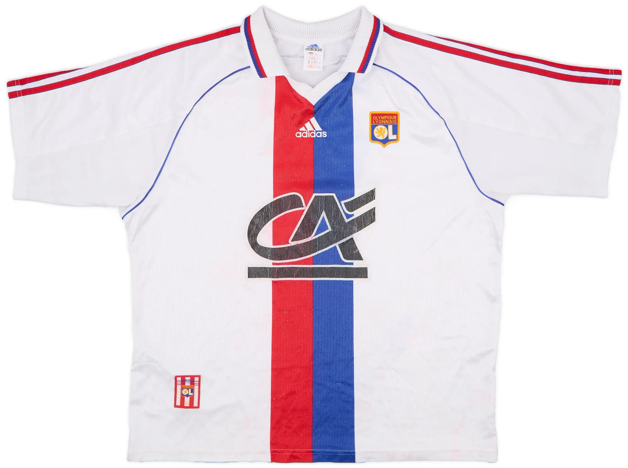 adidas 1998-00 Lyon Home Shirt #13 - 5/10 - (XL)