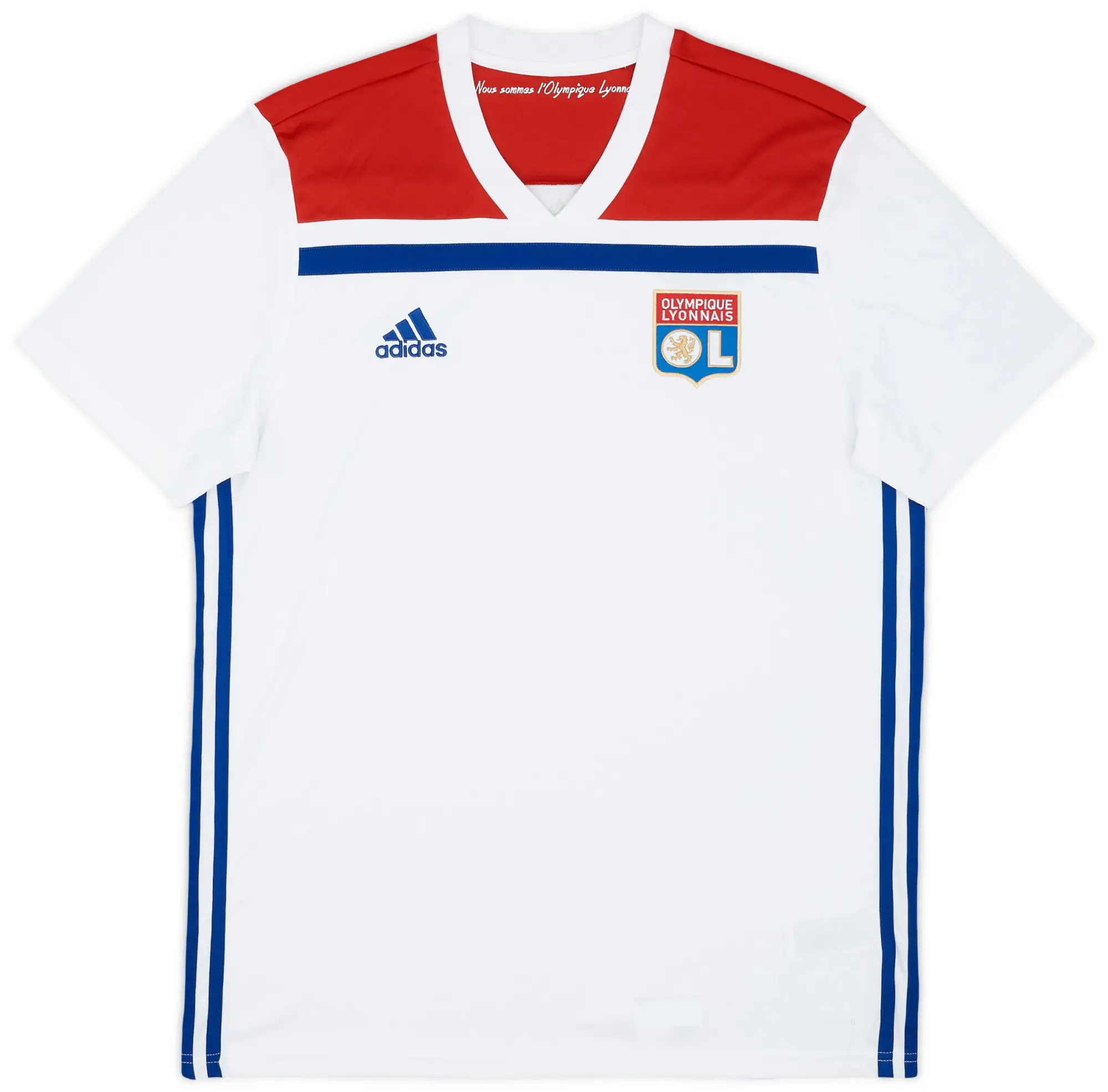 adidas 2018-19 Lyon Home Shirt - 8/10 - (L)