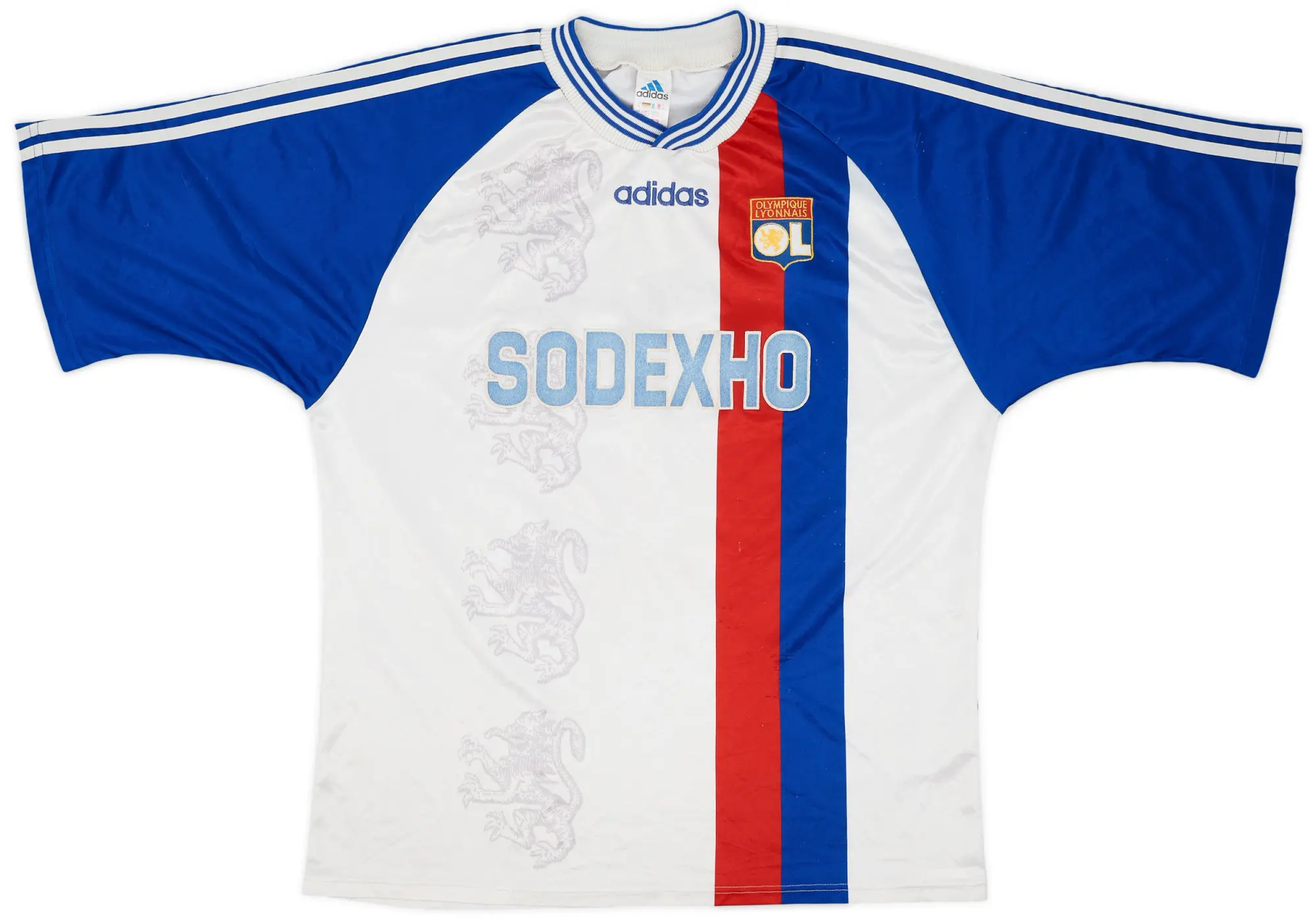 adidas 1997-98 Lyon Home Shirt - 6/10 - (XL)