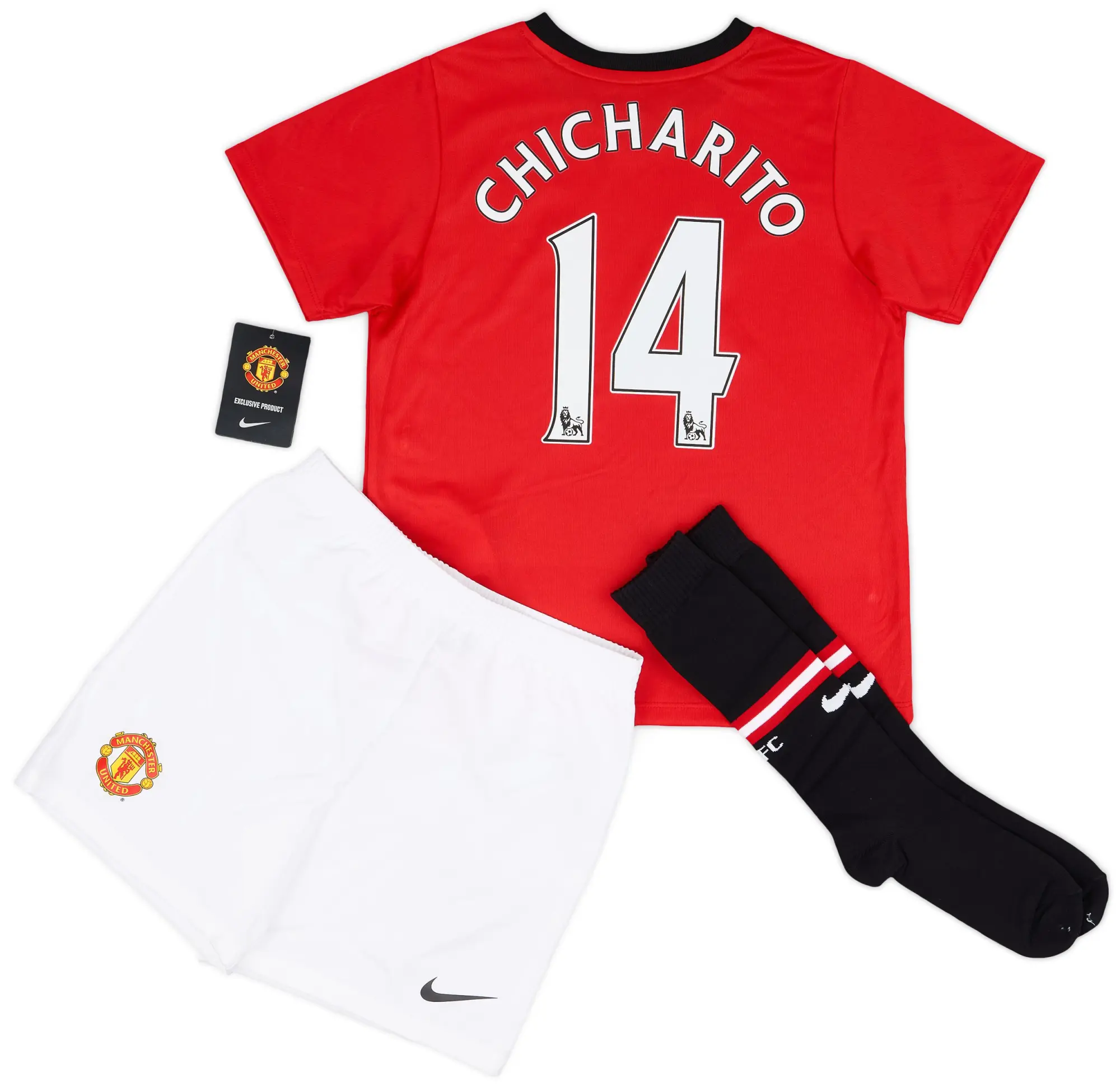 Nike 2013-14 Manchester United Home Full Kit Chicharito #14 (XS.Boys)