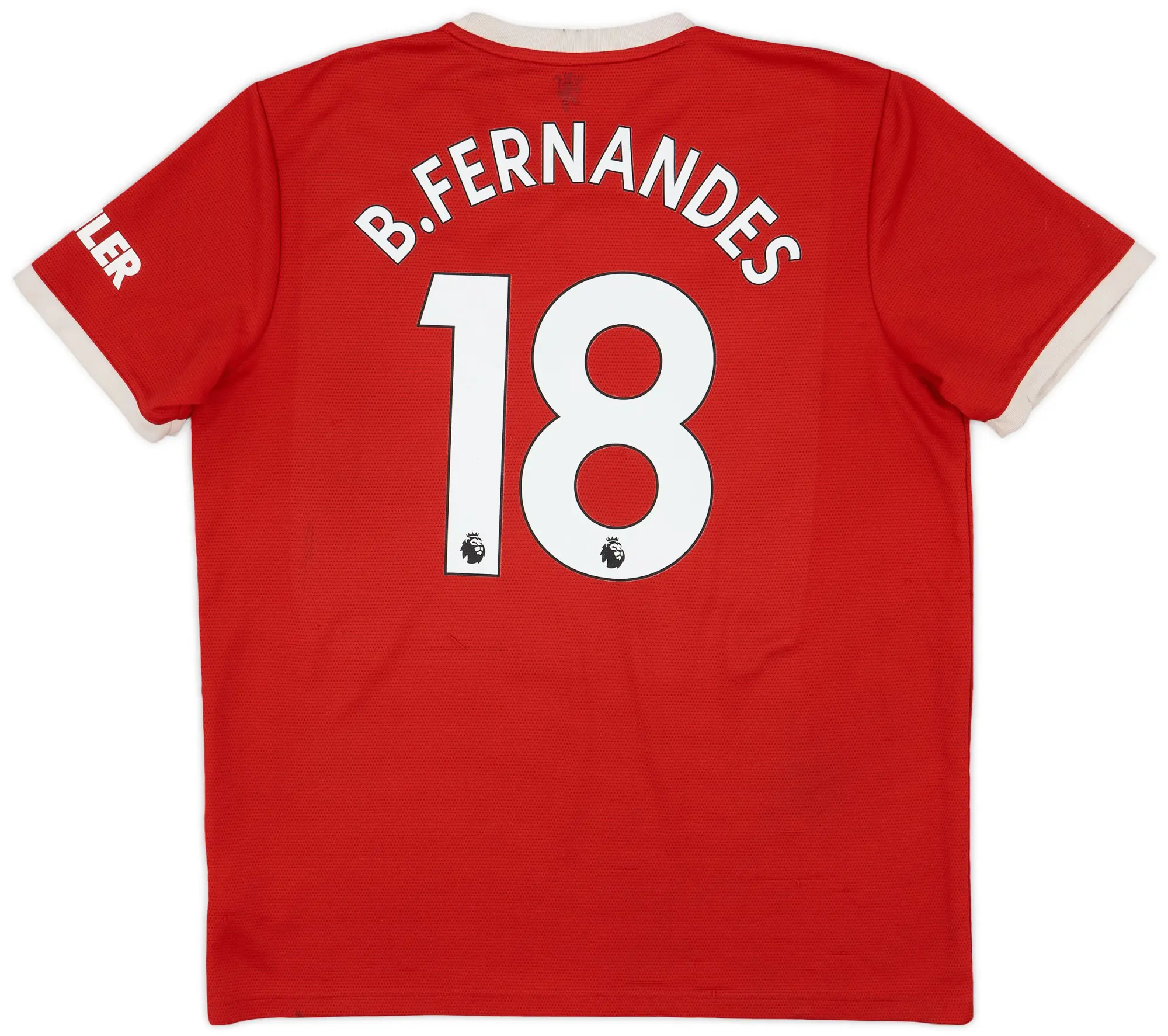 adidas 2021-22 Manchester United Home Shirt B.Fernandes #18 - 6/10 - (XL)