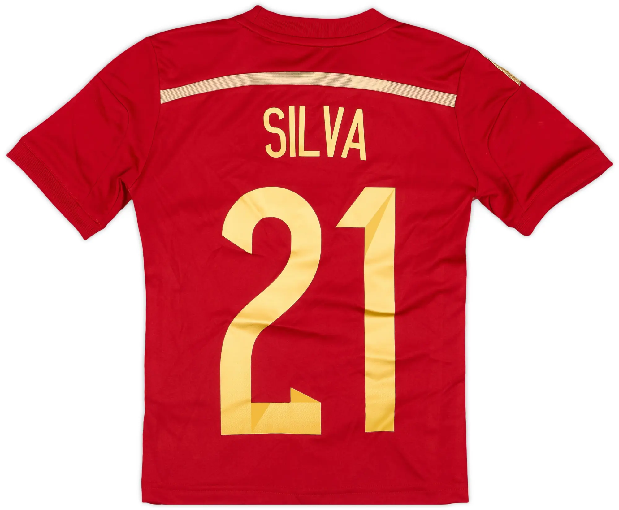 adidas 2013-15 Spain Home Shirt Silva #21 (S.Boys)