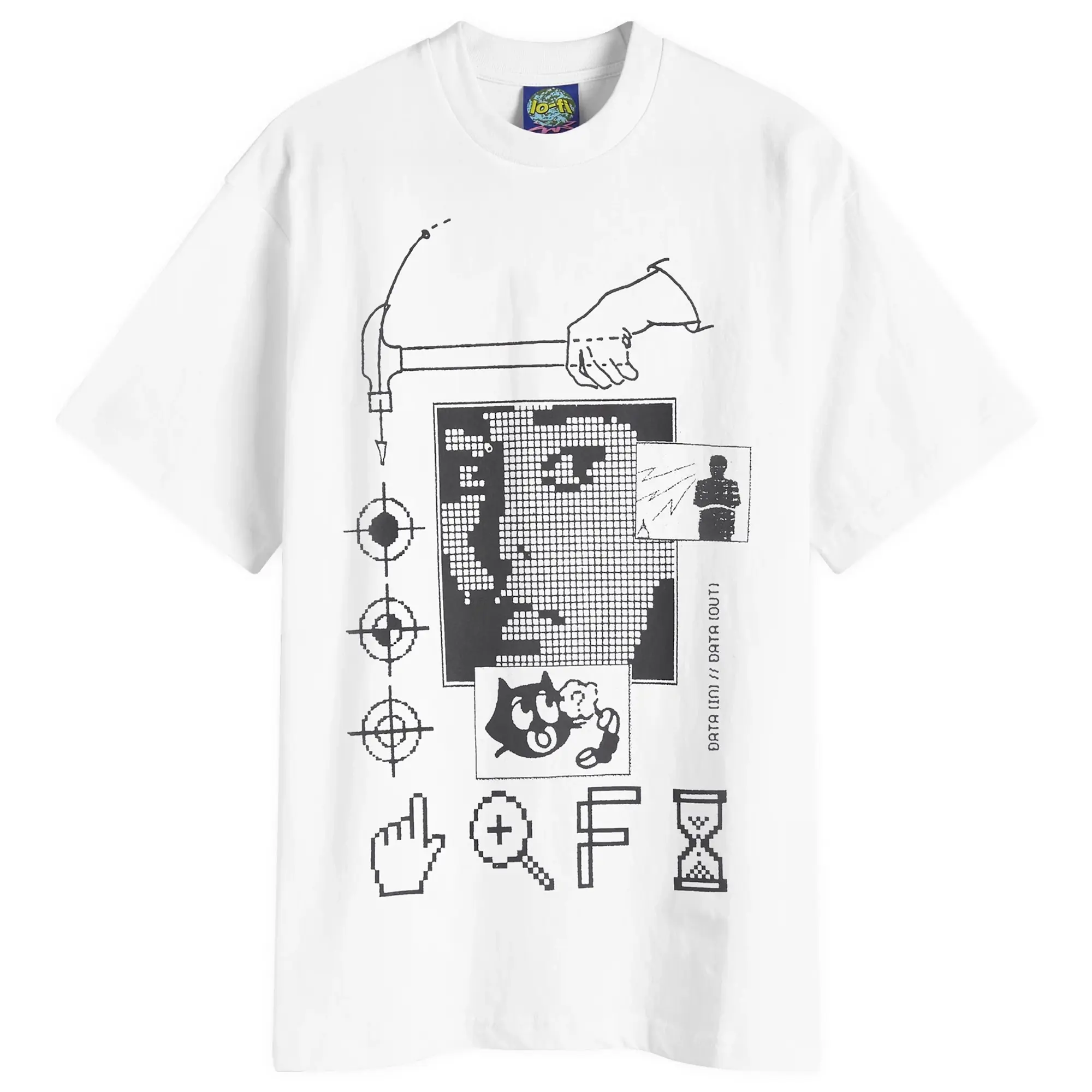 Lo-Fi Men's Data T-Shirt White