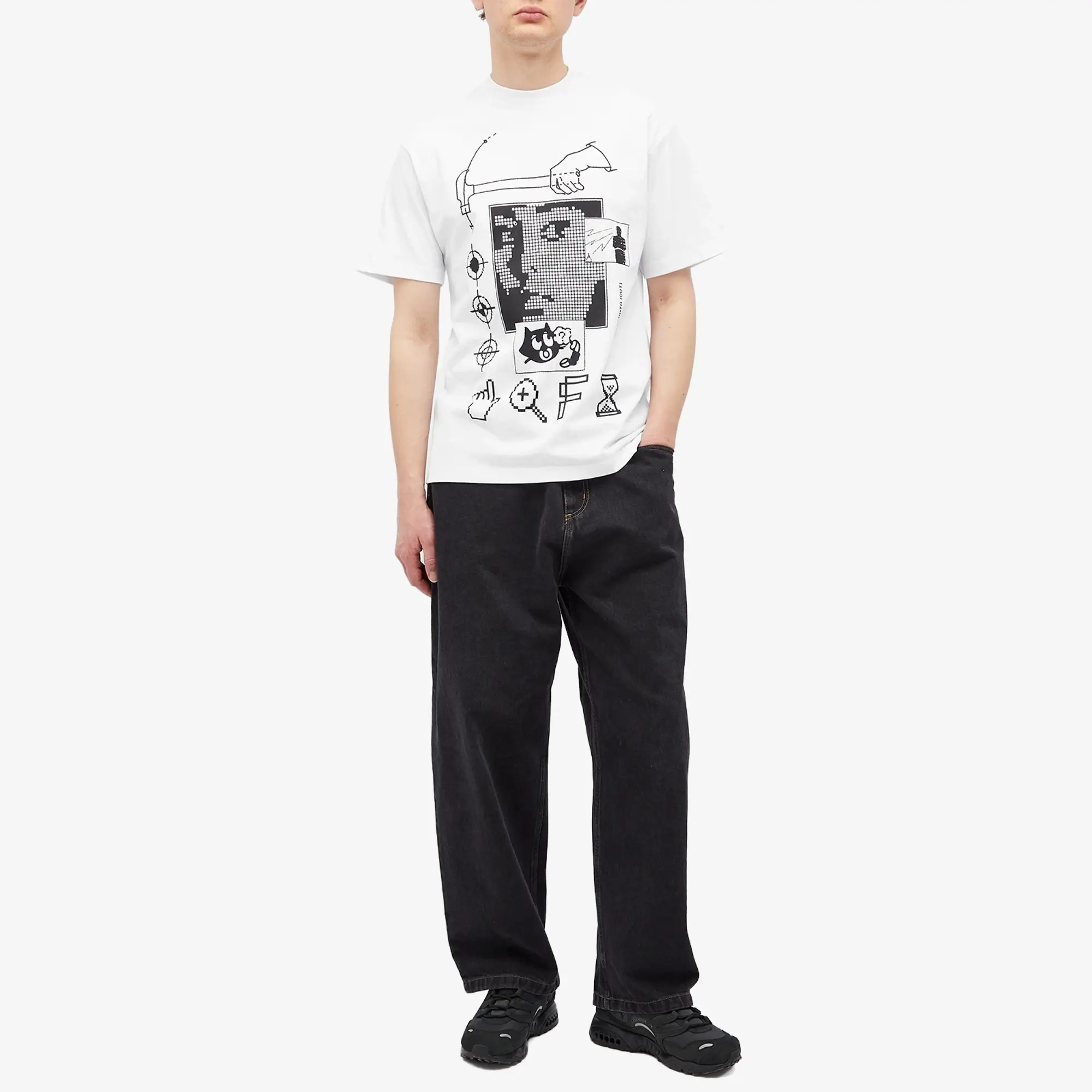 Lo-Fi Men's Data T-Shirt White