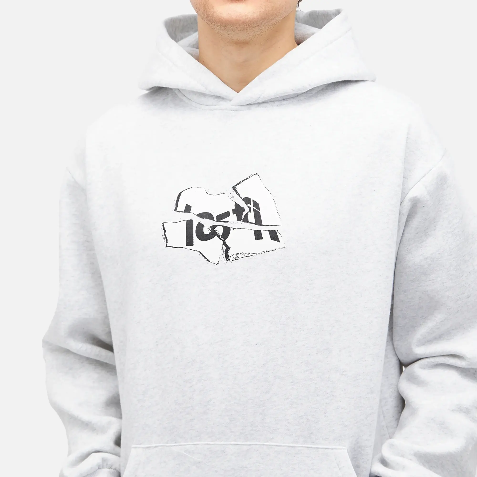 Lo-Fi Men's Broken Logo Hoodie Ash