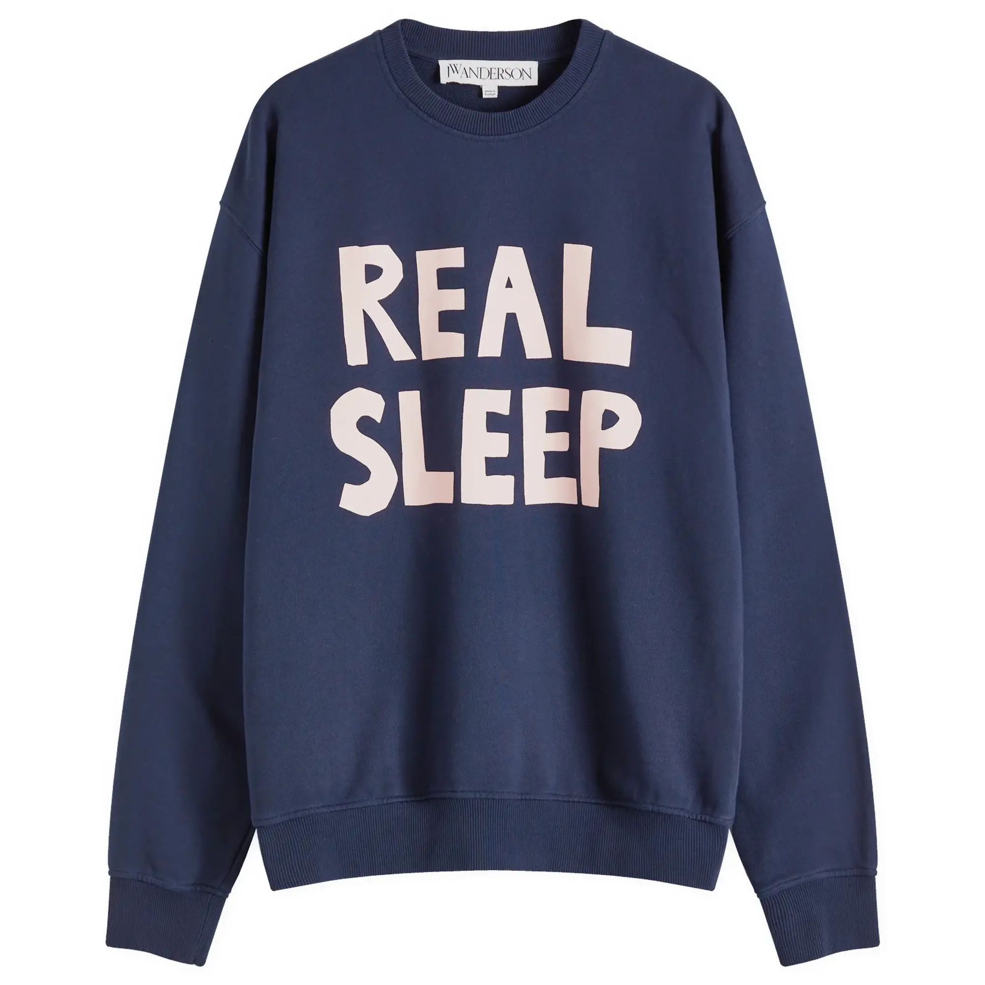 JW Anderson Men's Real Sleep Printed Sweatshirt Dark Navy