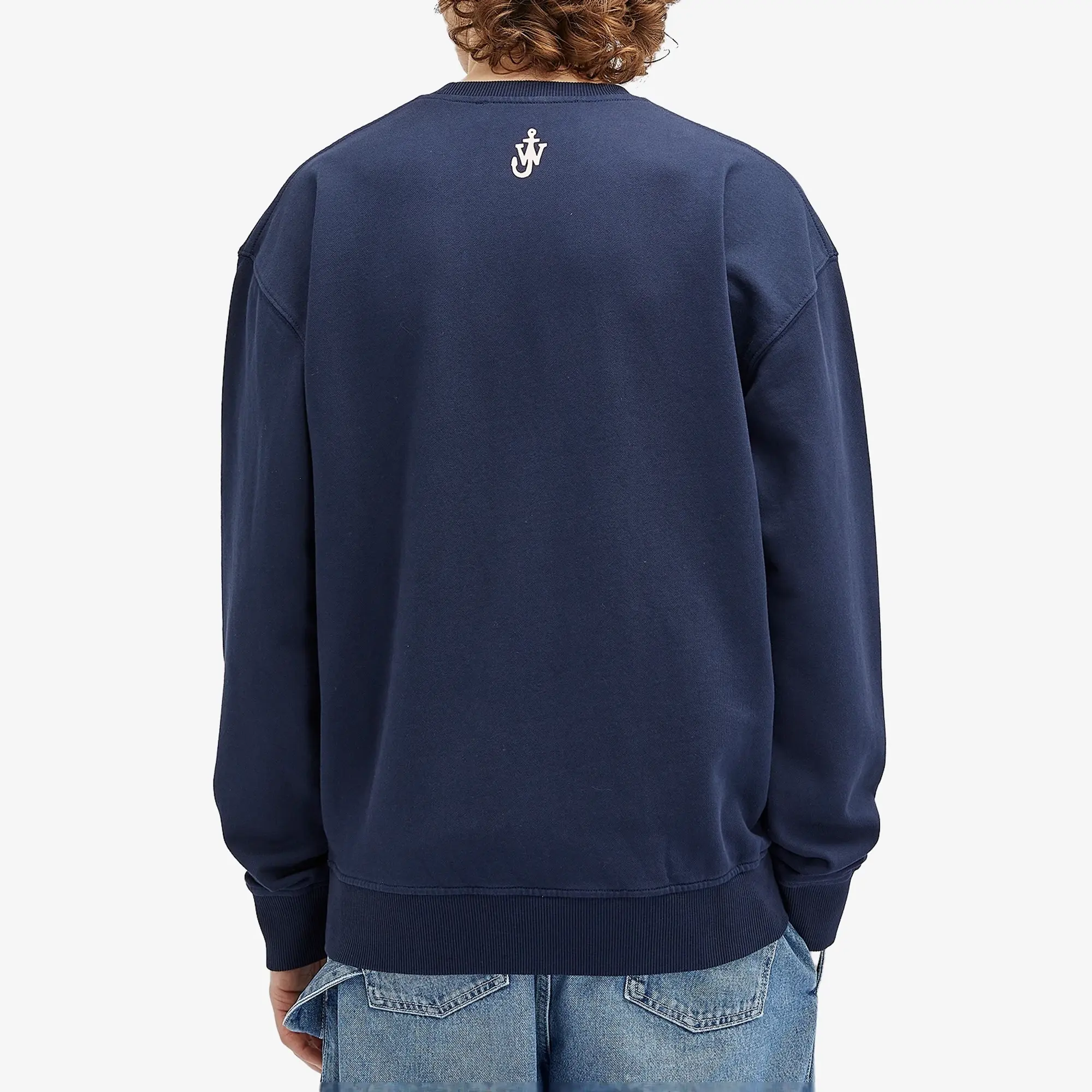 JW Anderson Men's Real Sleep Printed Sweatshirt Dark Navy