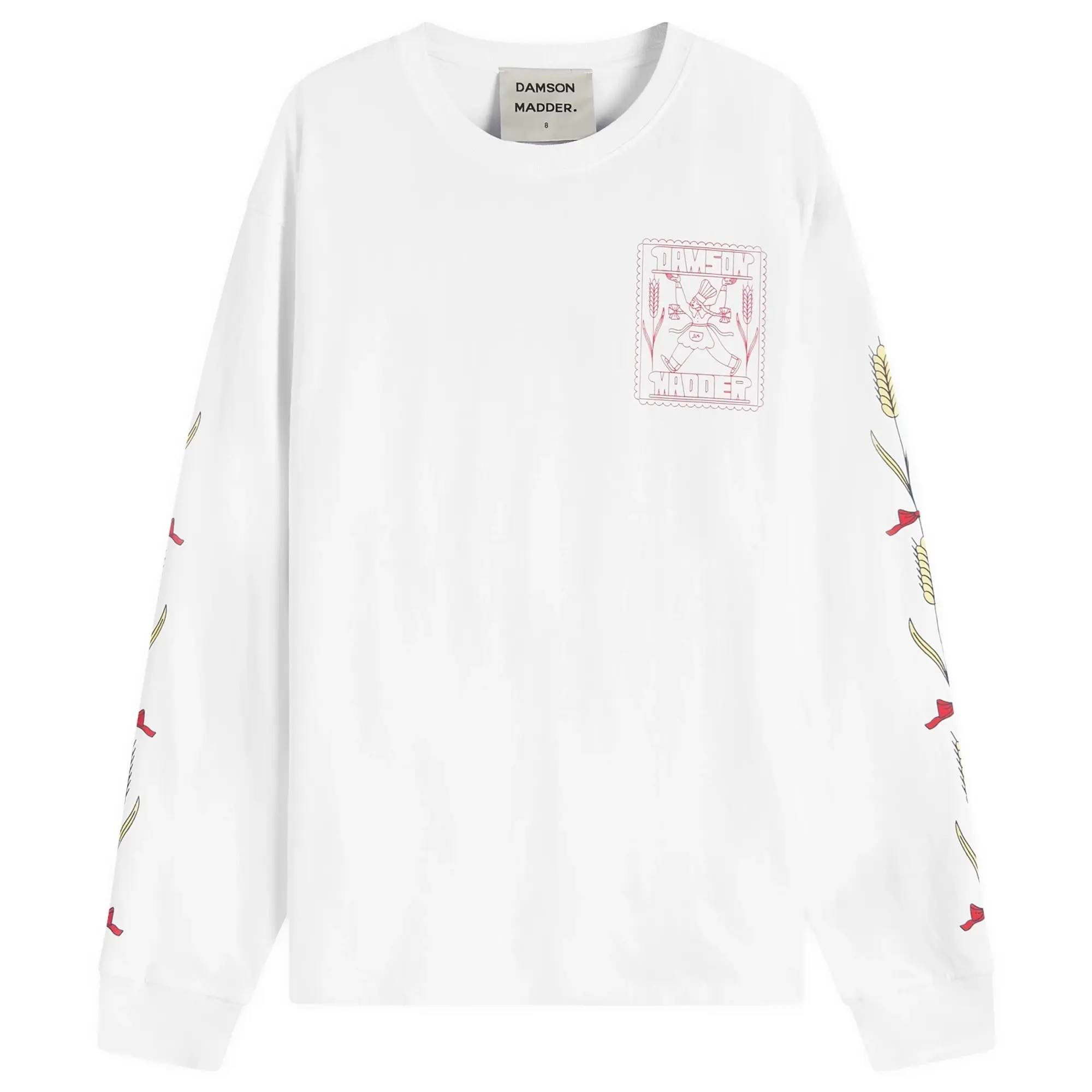 Damson Madder Women's Fresh Bread Long Sleeve T-Shirt White