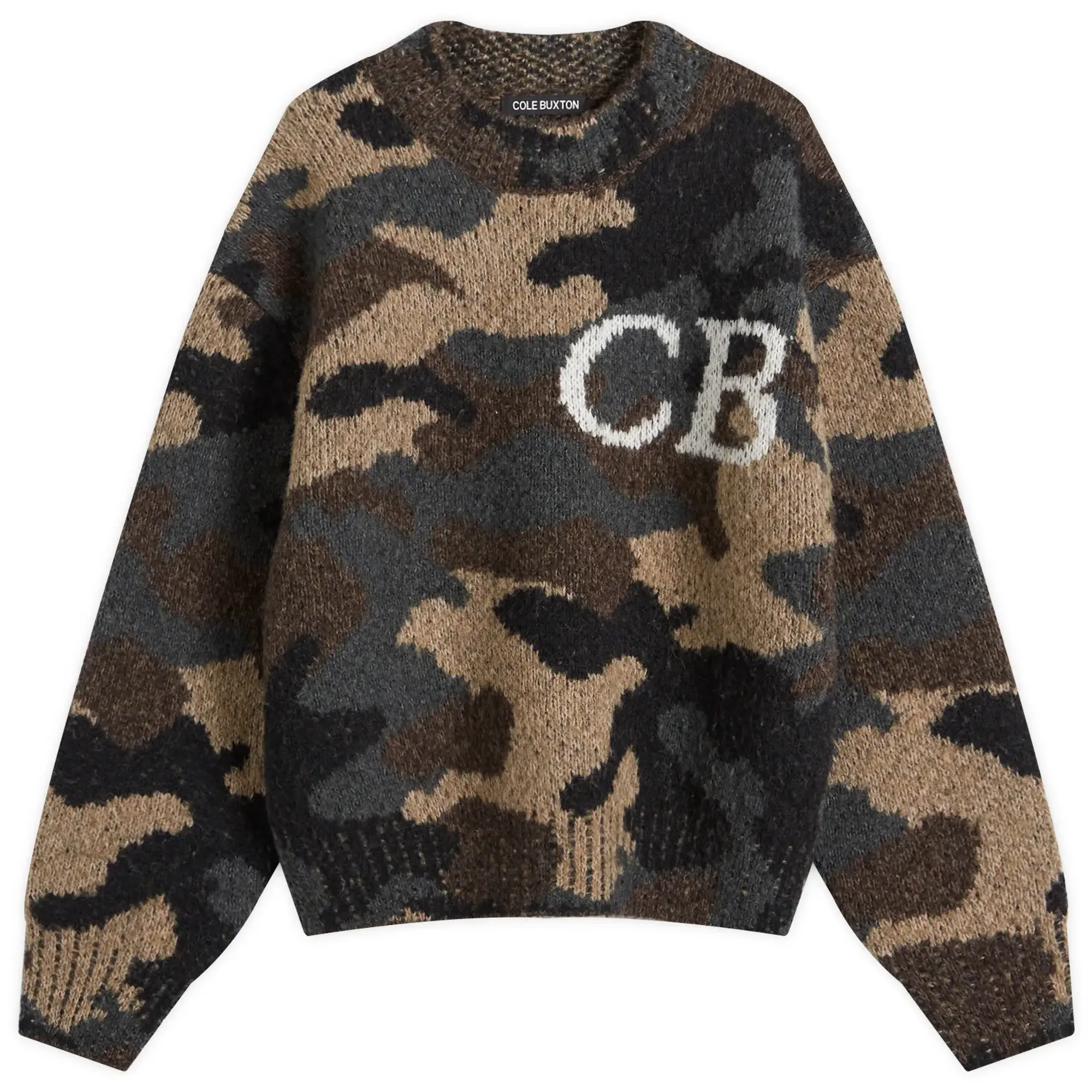 END. x Cole Buxton Cb Logo Knit Sweatshirt Camo