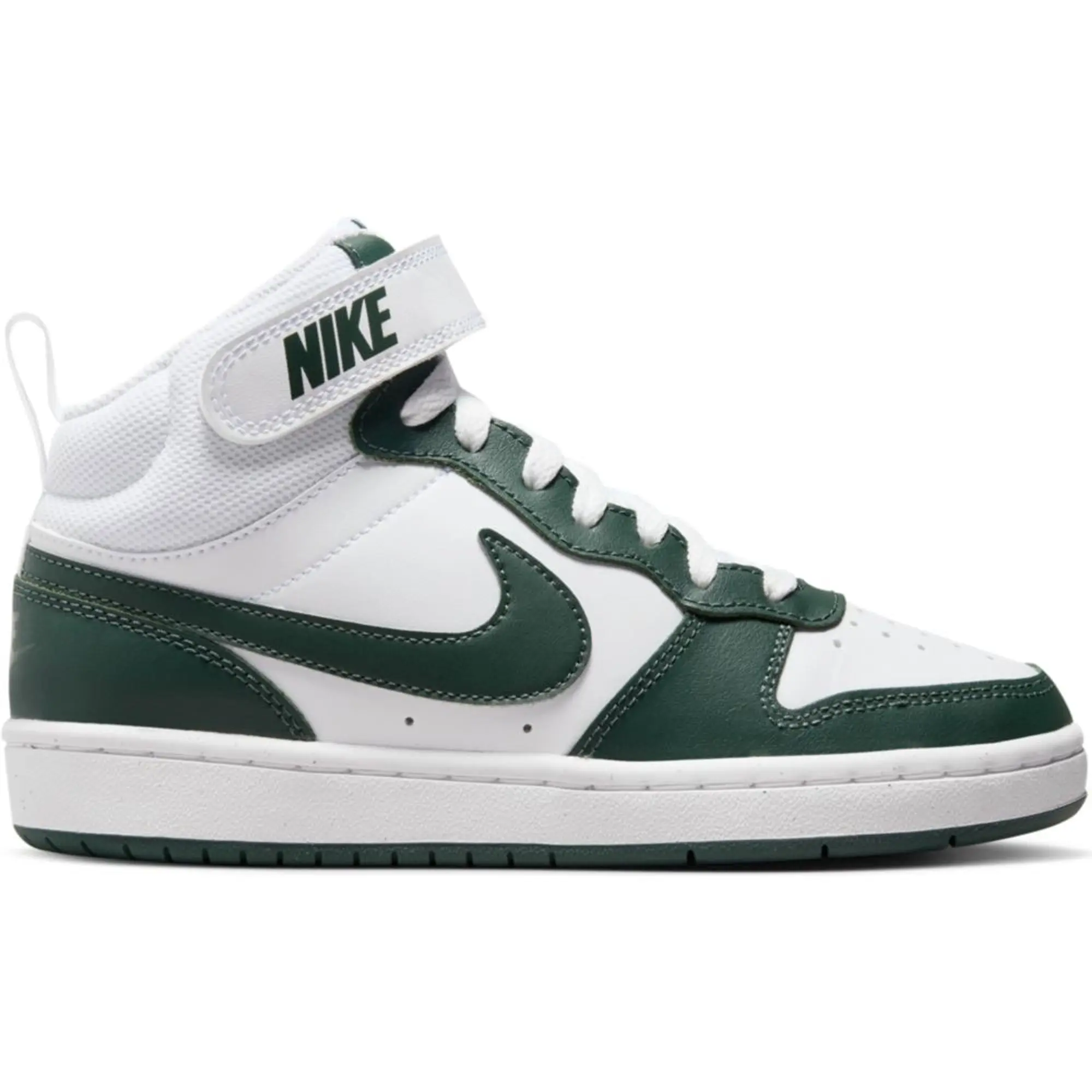 Nike Court Borough Mid 2 Youth in White & Green