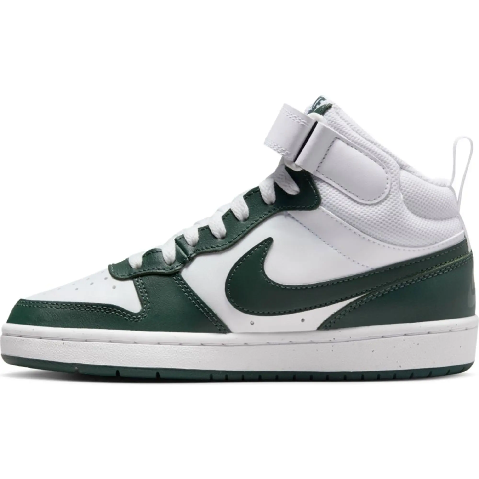Nike Court Borough Mid 2 Youth in White & Green
