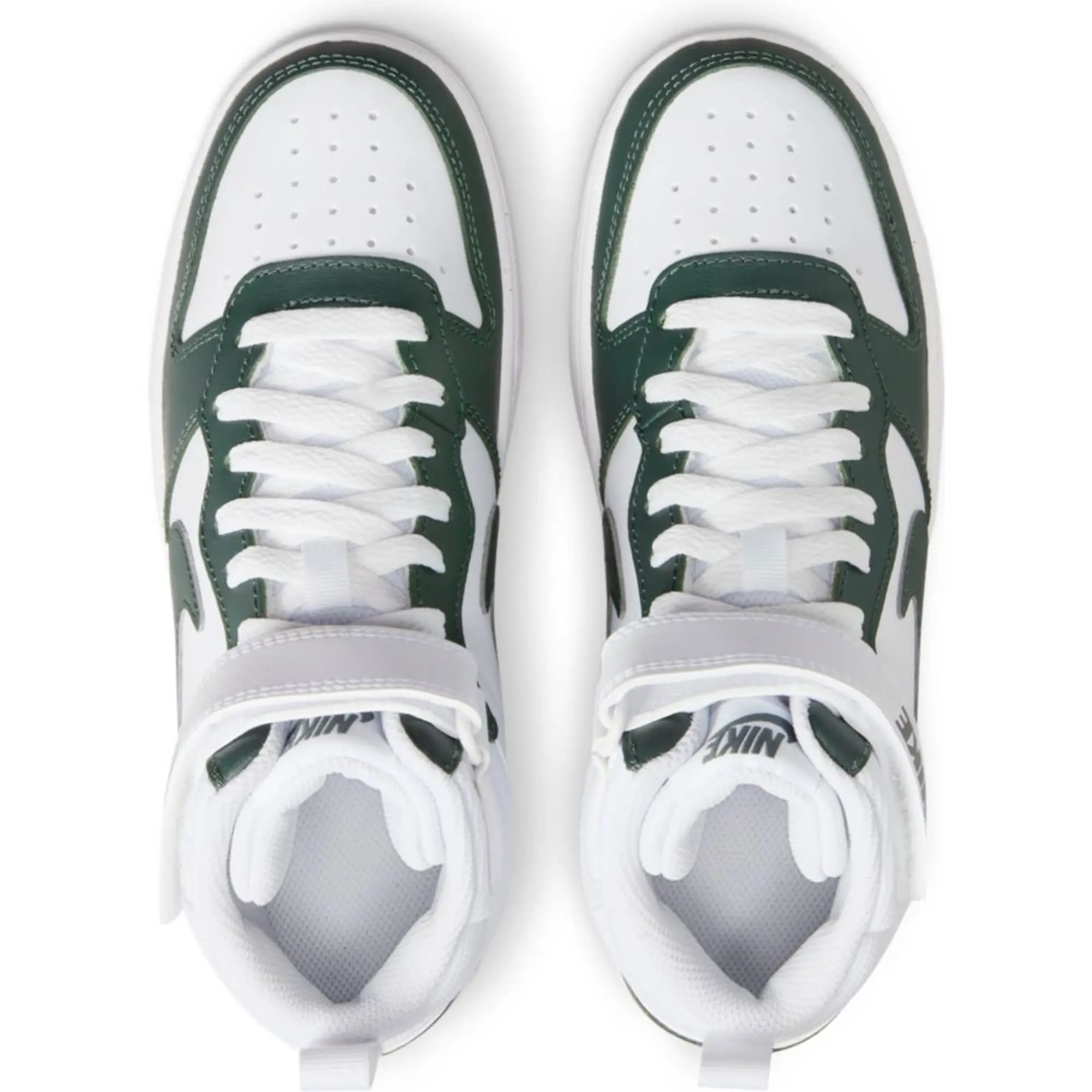Nike Court Borough Mid 2 Youth in White & Green